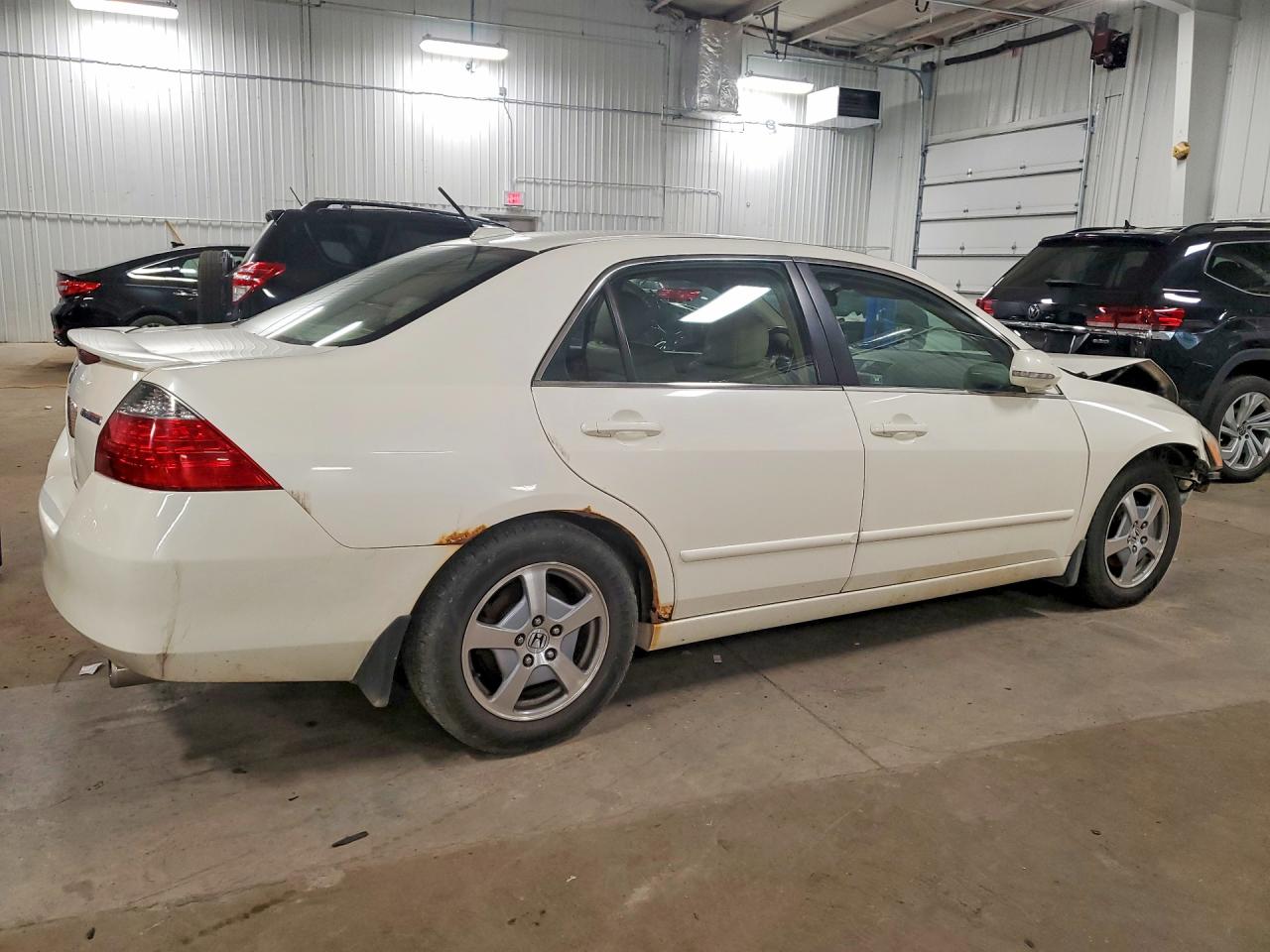 2007 Honda Accord Hybrid White vin: JHMCN36487C003746
