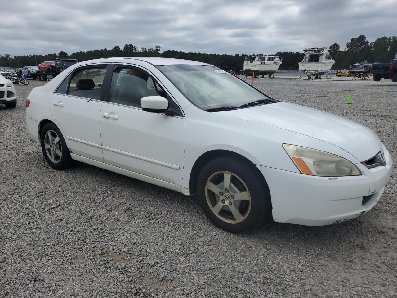 2005 Honda Accord Hybrid White vin: JHMCN36495C002604