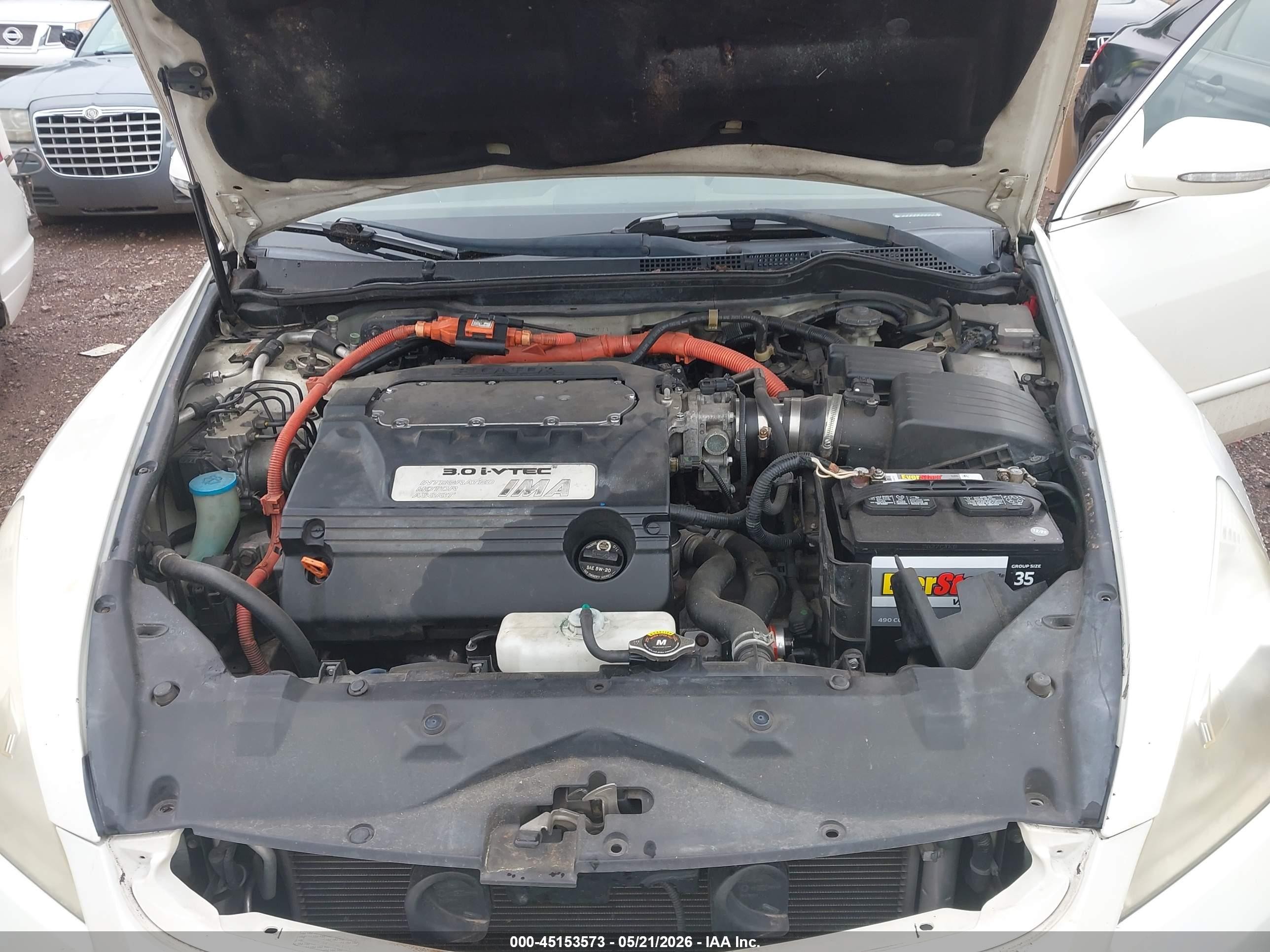 2006 Honda Accord Hybrid   White vin: JHMCN36496C003771