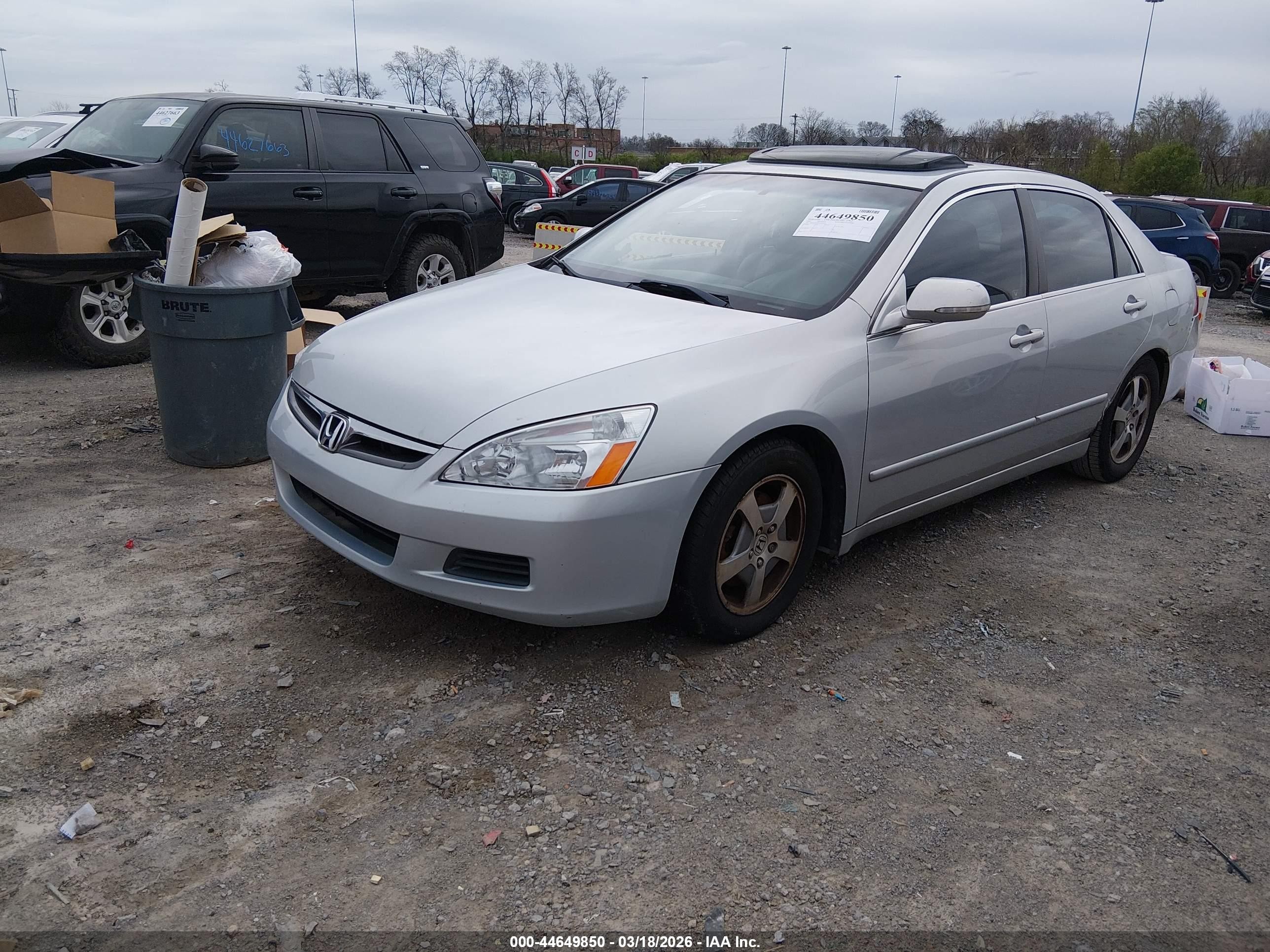 2007 Honda Accord Hybrid   Gray vin: JHMCN36527C003184