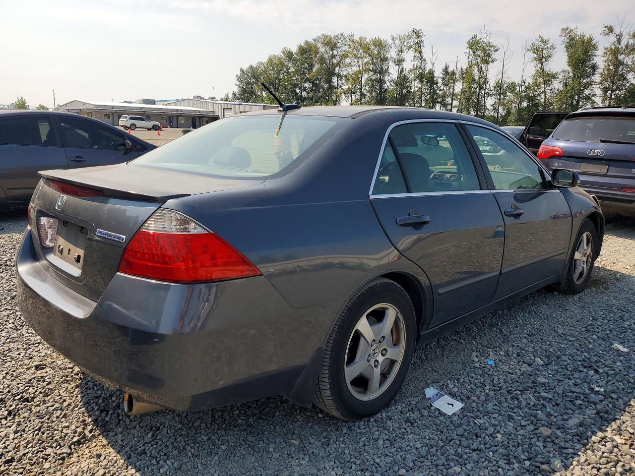 2007 Honda Accord Hybrid Gray vin: JHMCN36557C000280