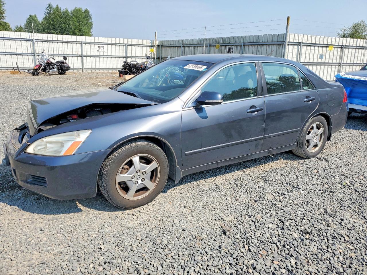 2007 Honda Accord Hybrid Gray vin: JHMCN36557C000280