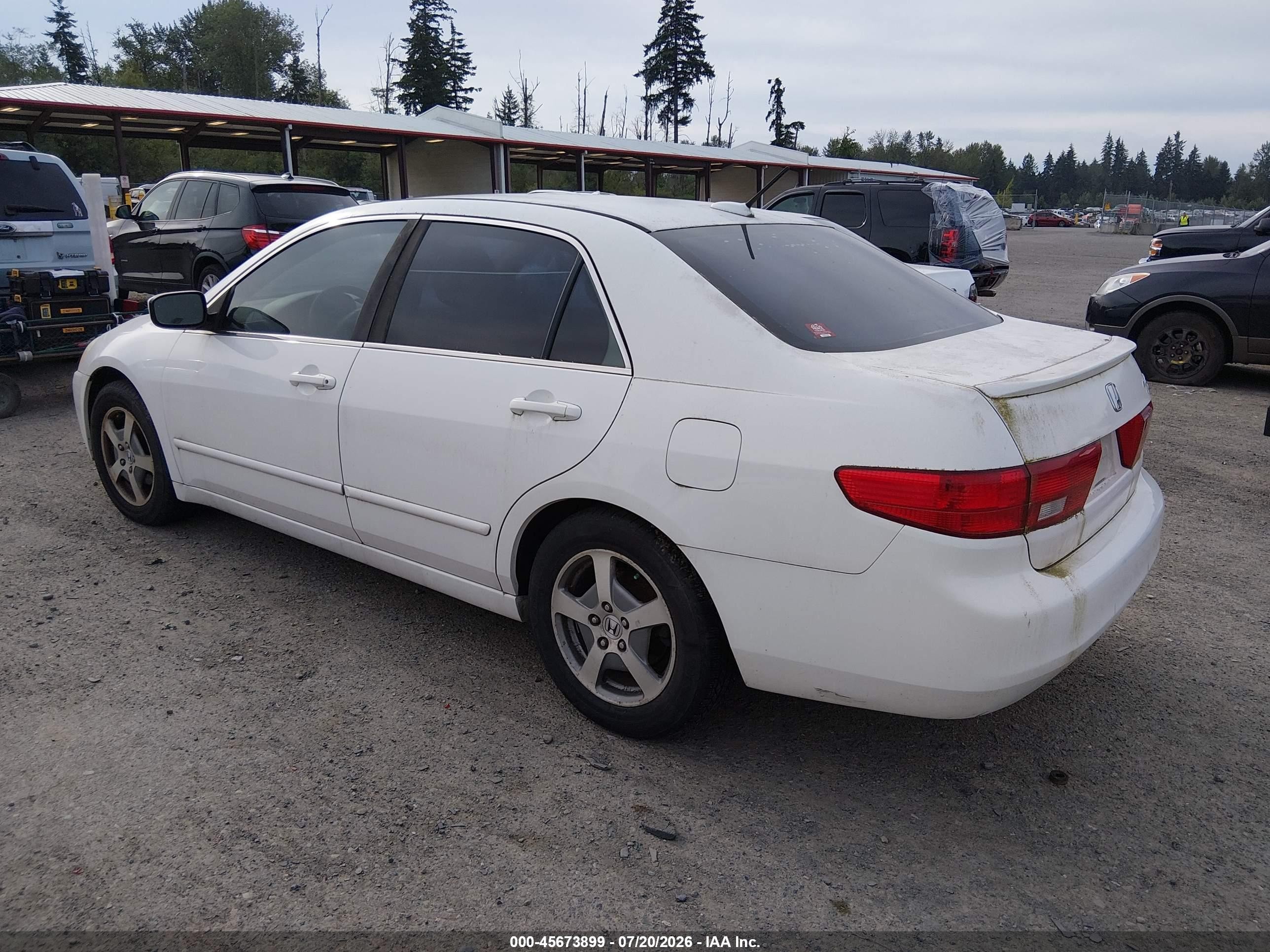2005 Honda Accord Hybrid Ima White vin: JHMCN36565C011799