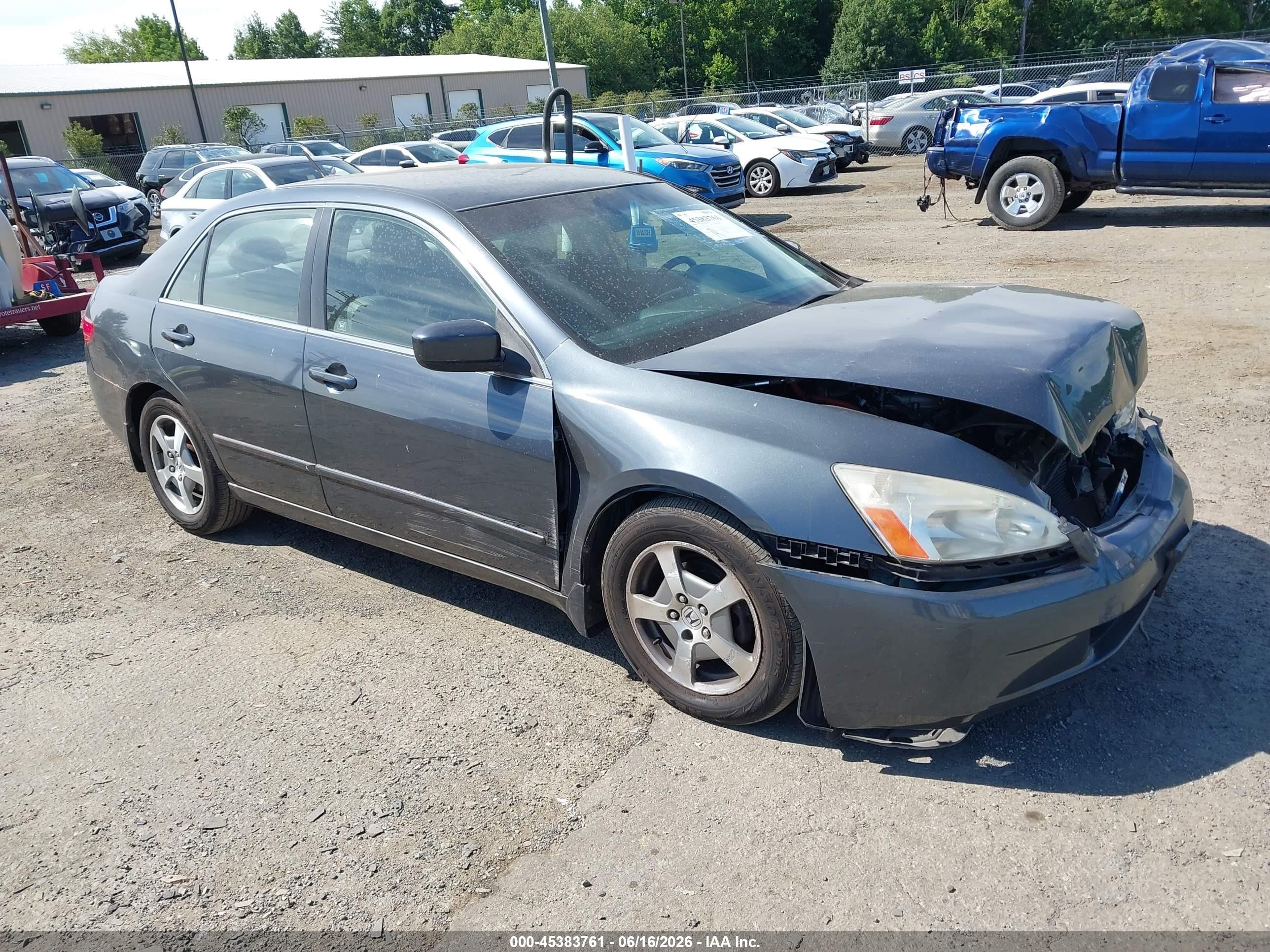 2005 Honda Accord Hybrid Ima Gray vin: JHMCN36585C018642
