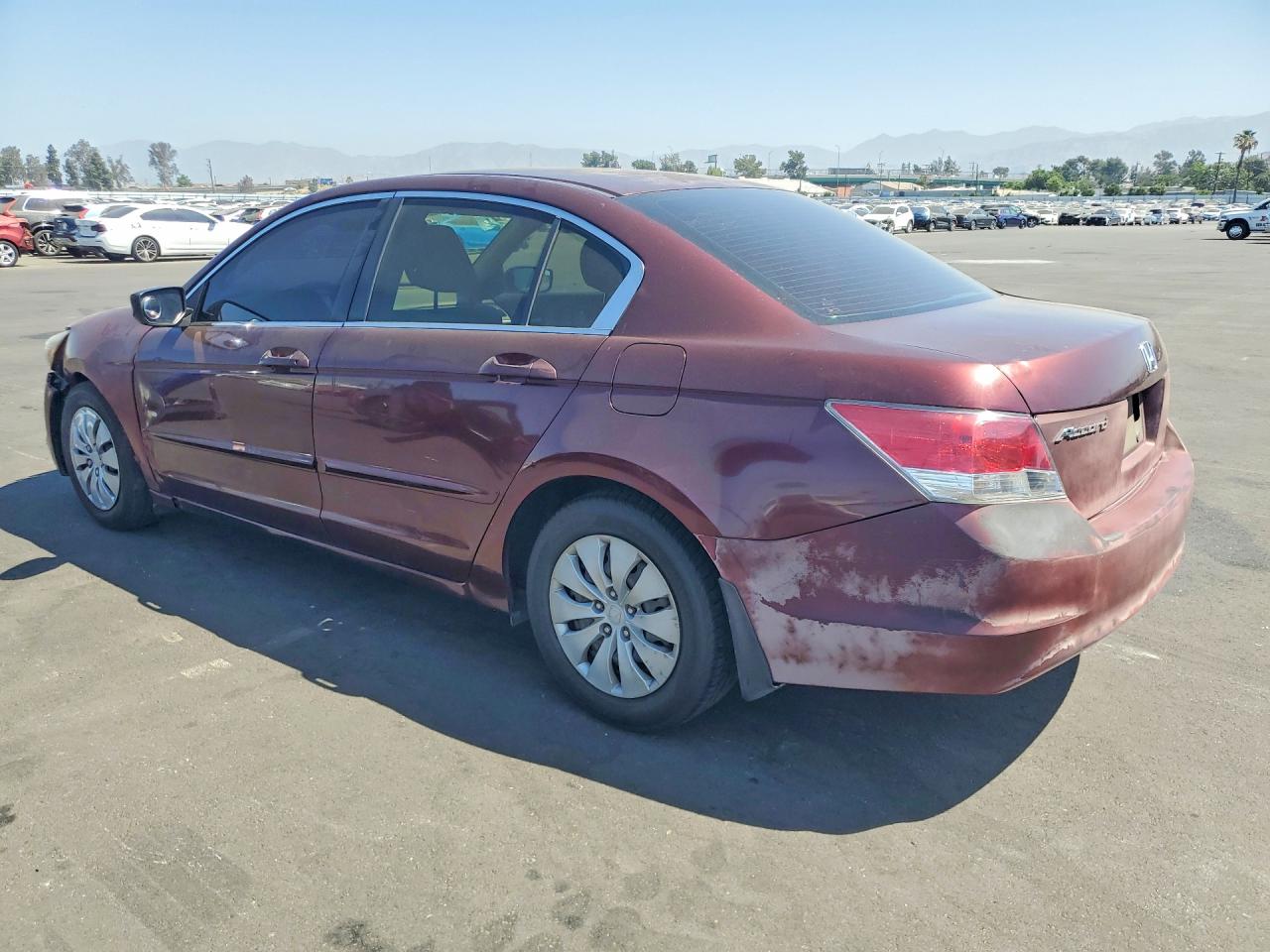 2008 Honda Accord Lx Burgundy vin: JHMCP26308C028797