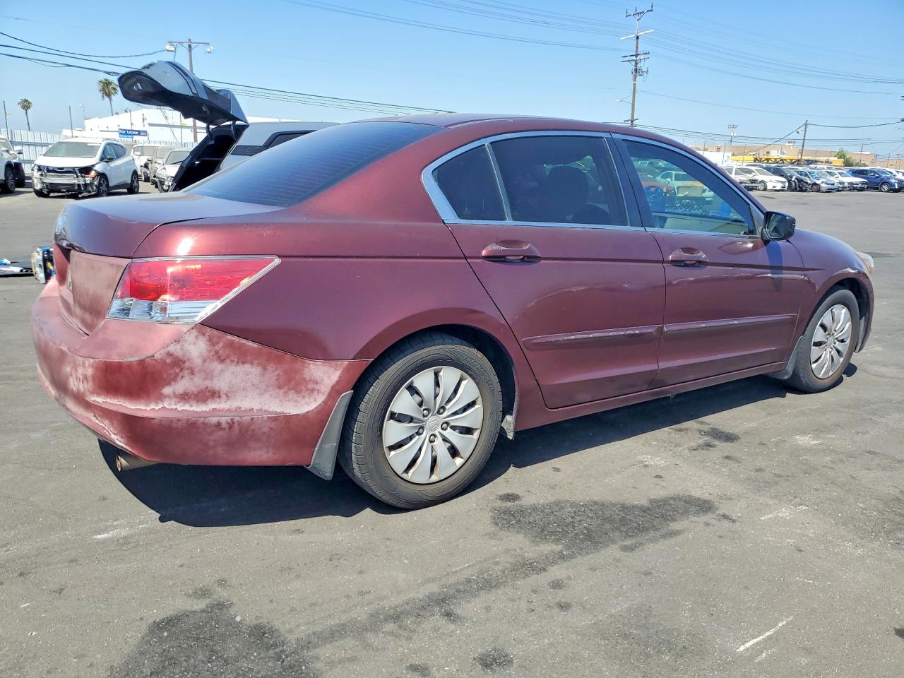 2008 Honda Accord Lx Burgundy vin: JHMCP26308C028797