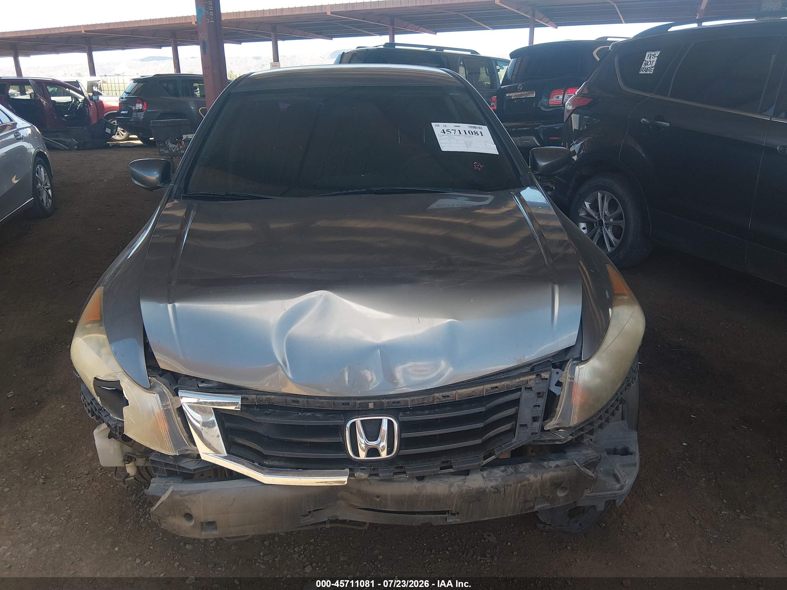 2008 Honda Accord 2.4 Lx Gray vin: JHMCP26308C071603