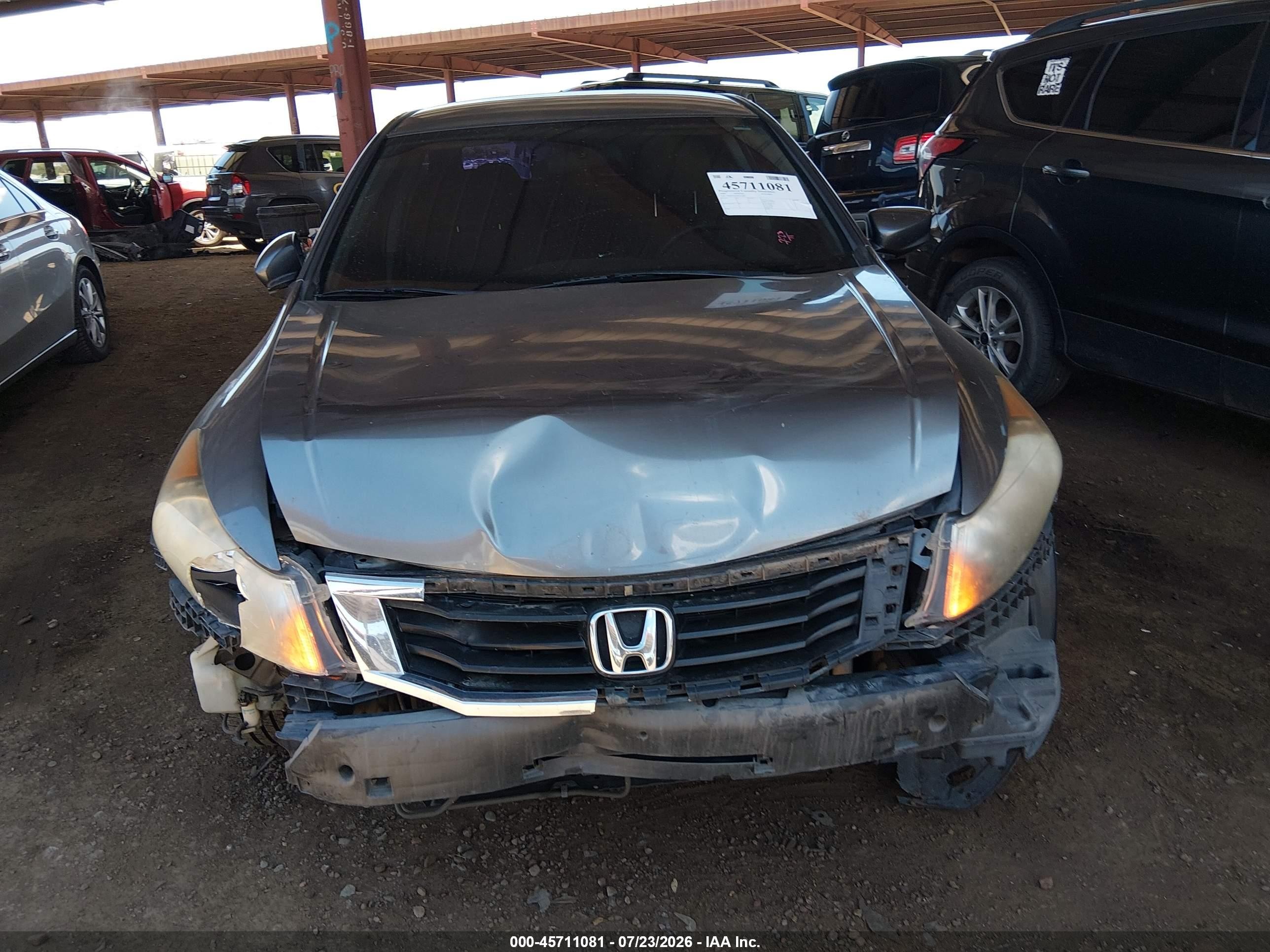 2008 Honda Accord 2.4 Lx Gray vin: JHMCP26308C071603
