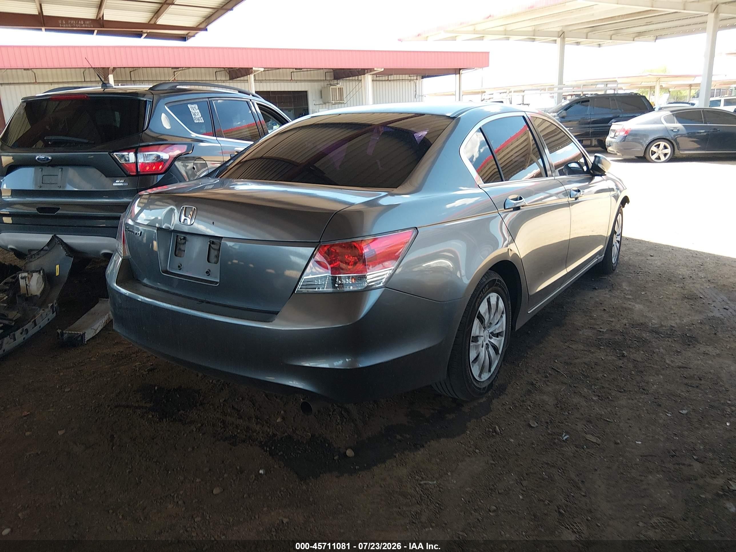 2008 Honda Accord 2.4 Lx Gray vin: JHMCP26308C071603