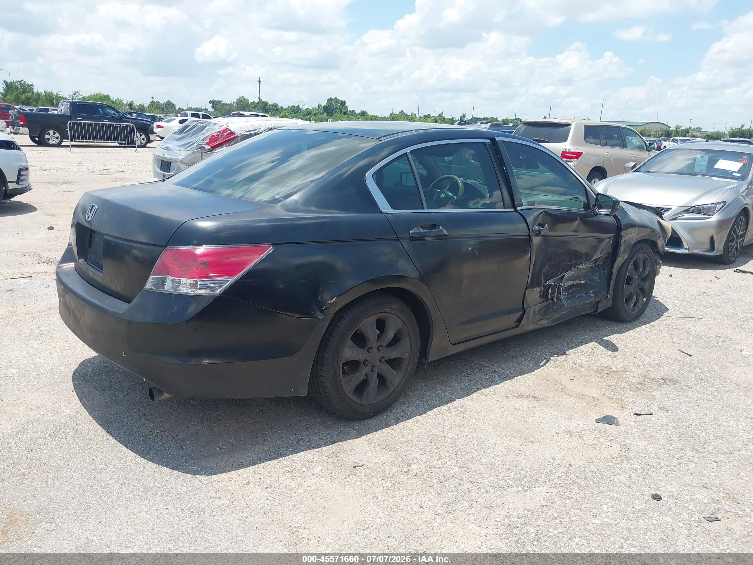 2009 Honda Accord 2.4 Lx Black vin: JHMCP26319C008723