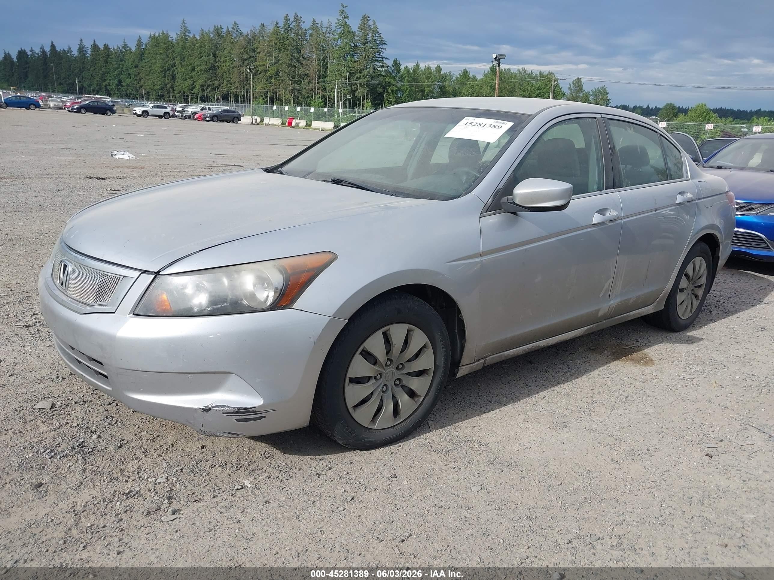 2008 Honda Accord 2.4 Lx Silver vin: JHMCP26328C033189