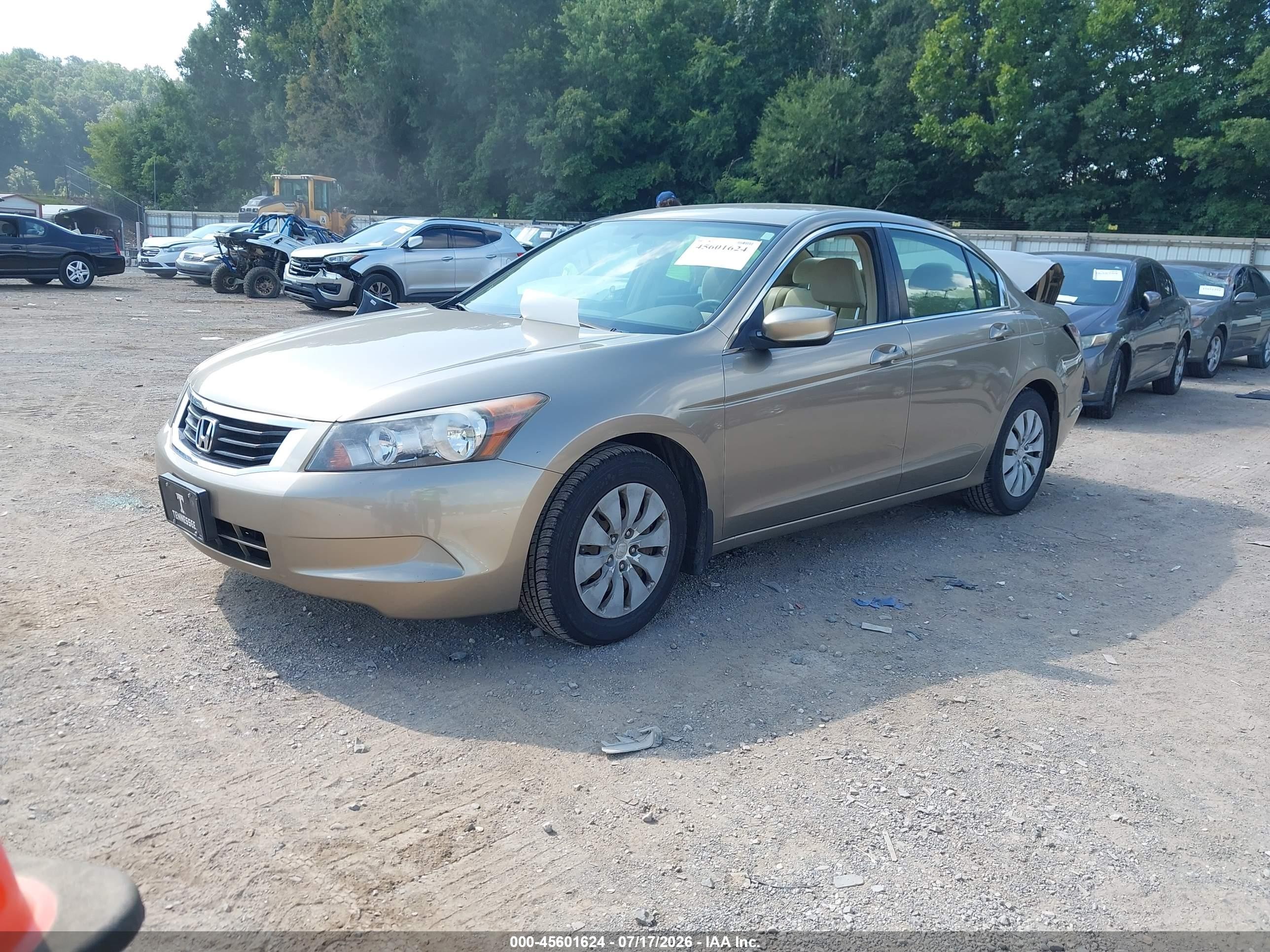 2008 Honda Accord 2.4 Lx Tan vin: JHMCP26328C063437
