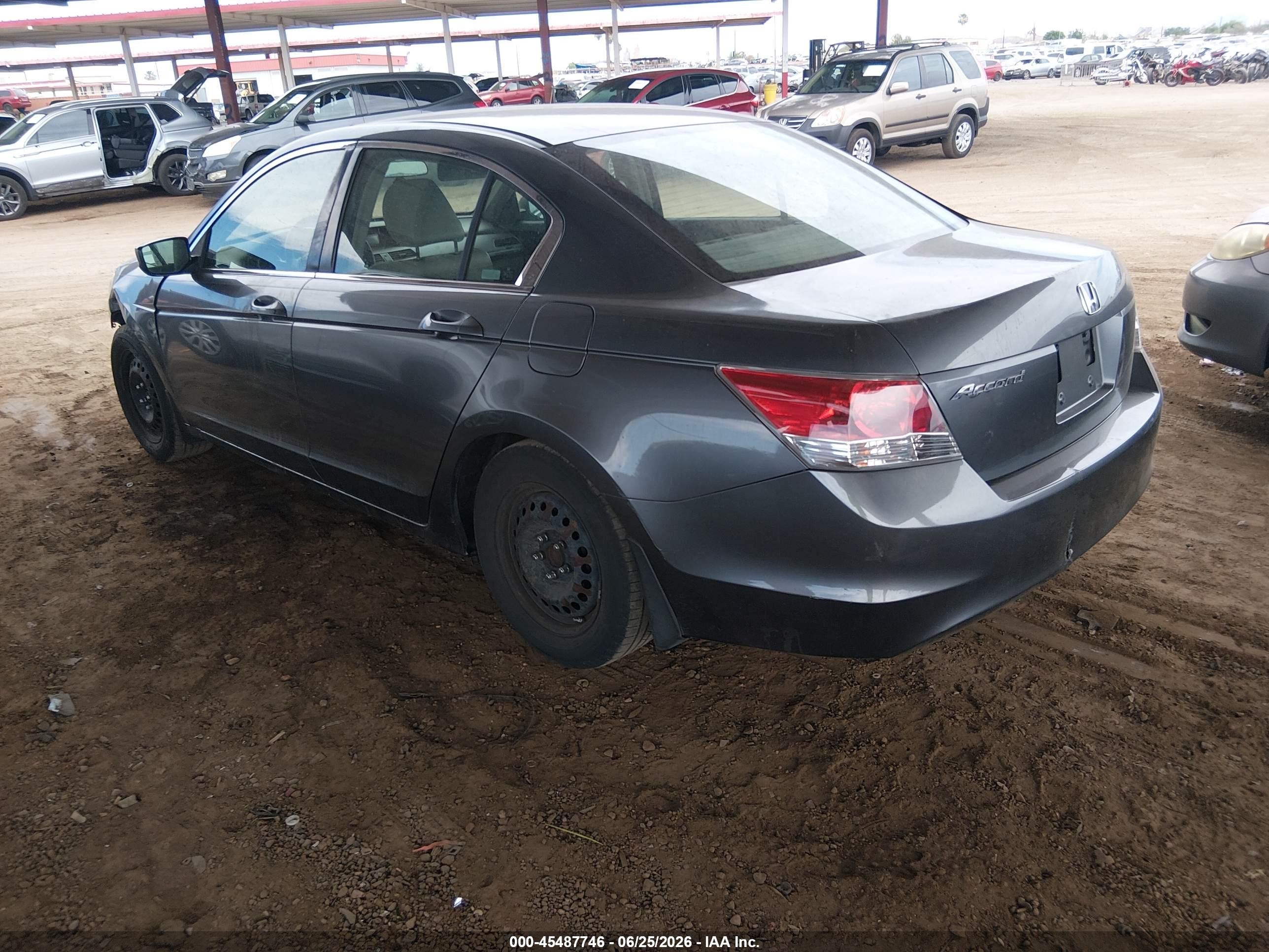 2008 Honda Accord 2.4 Lx Gray vin: JHMCP26328C079184