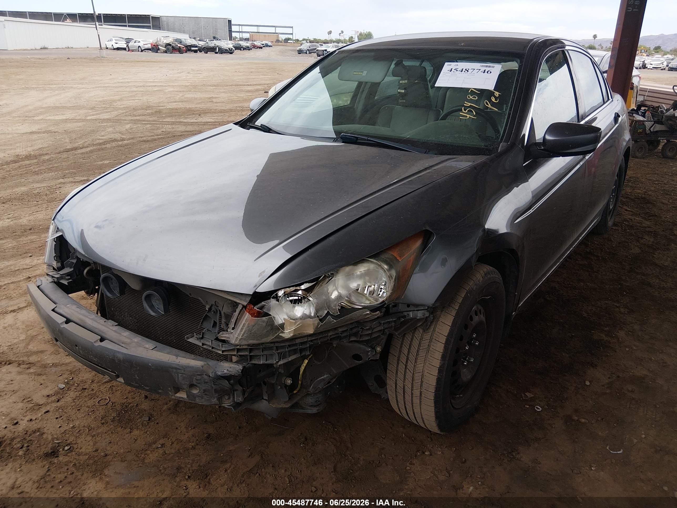 2008 Honda Accord 2.4 Lx Gray vin: JHMCP26328C079184