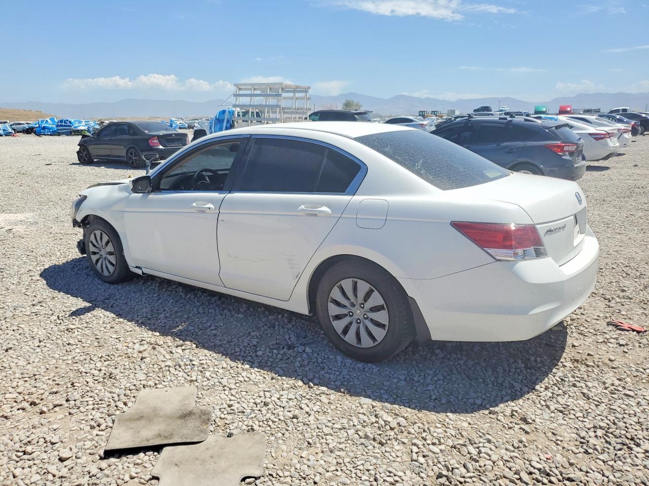 2008 Honda Accord Lx White vin: JHMCP26338C043584