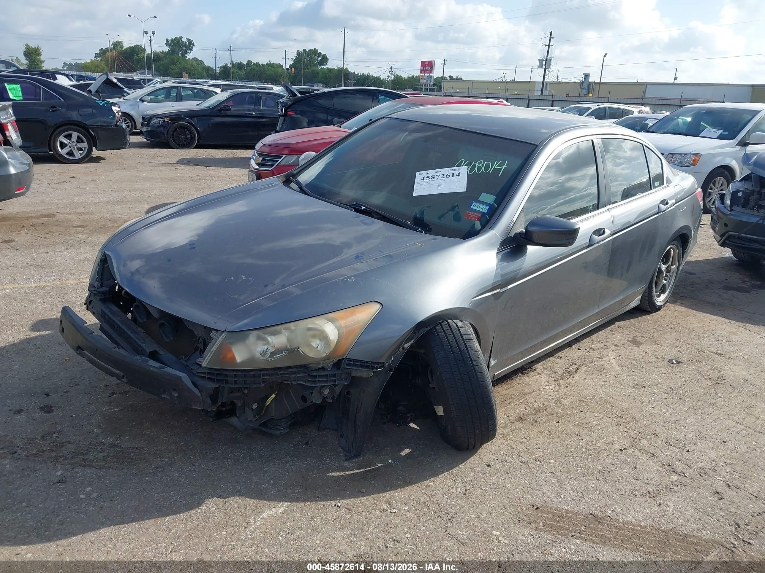 2008 Honda Accord 2.4 Lx Gray vin: JHMCP26338C052365