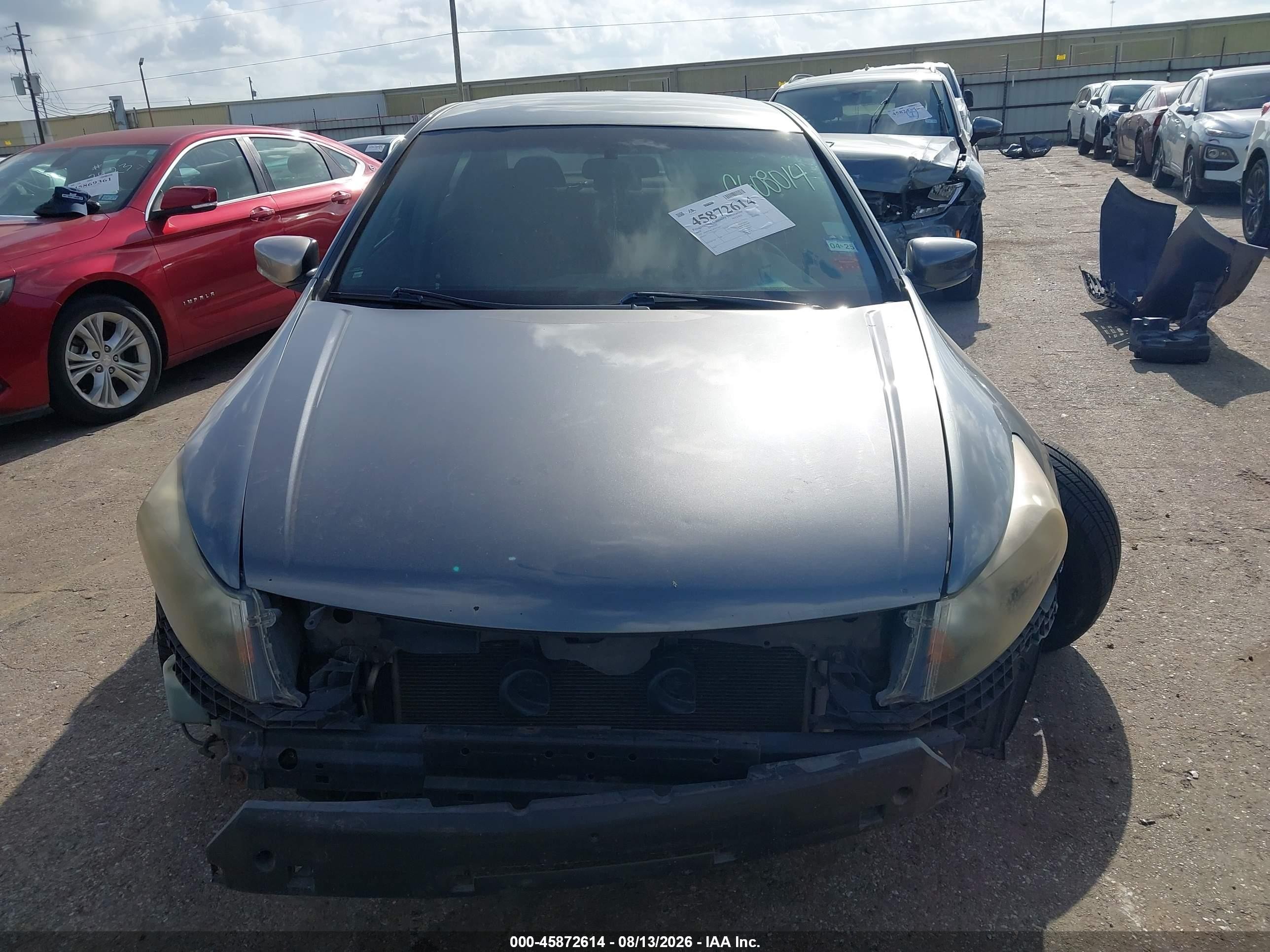 2008 Honda Accord 2.4 Lx Gray vin: JHMCP26338C052365