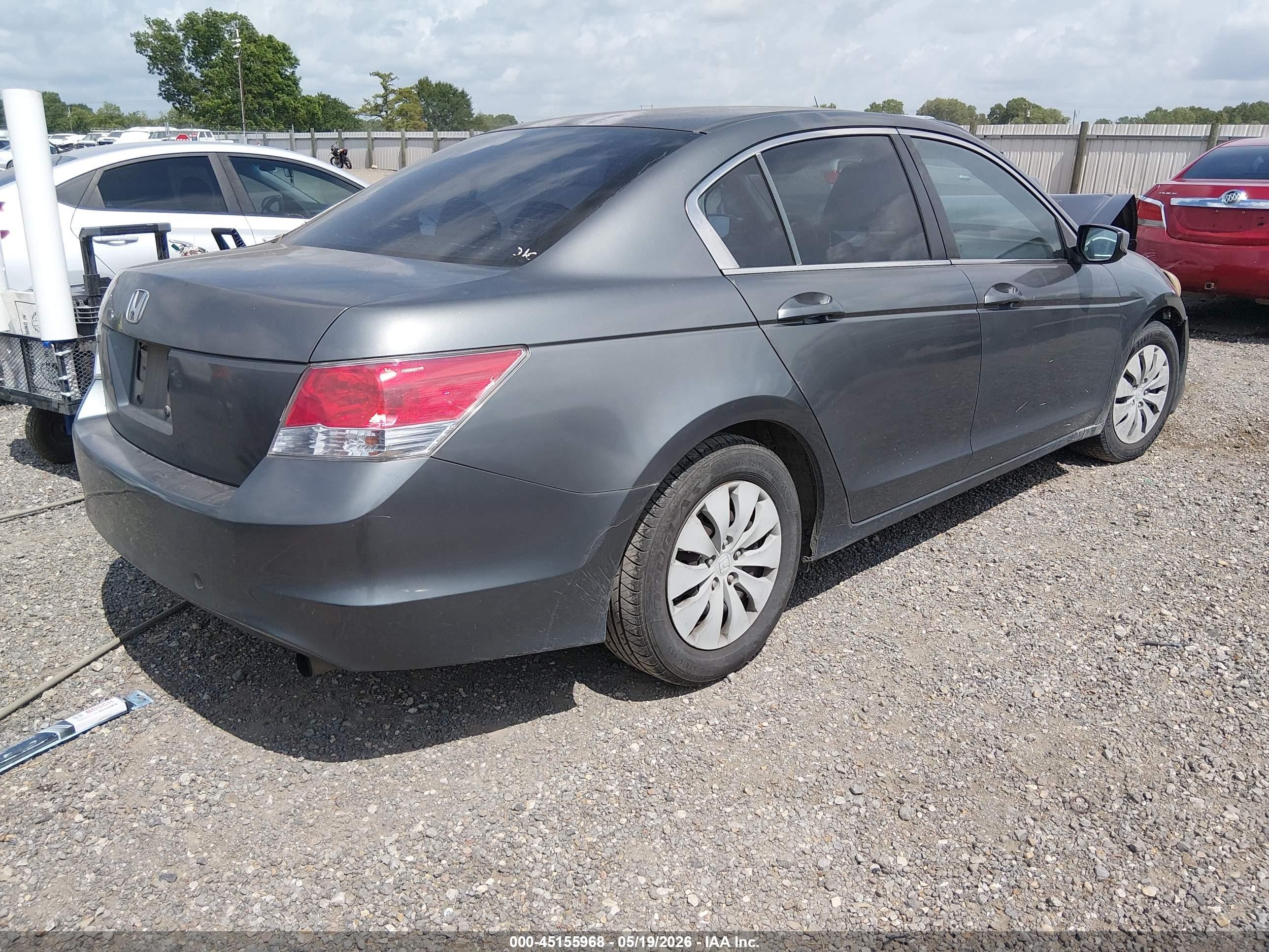 2009 Honda Accord 2.4 Lx Gray vin: JHMCP26339C016001