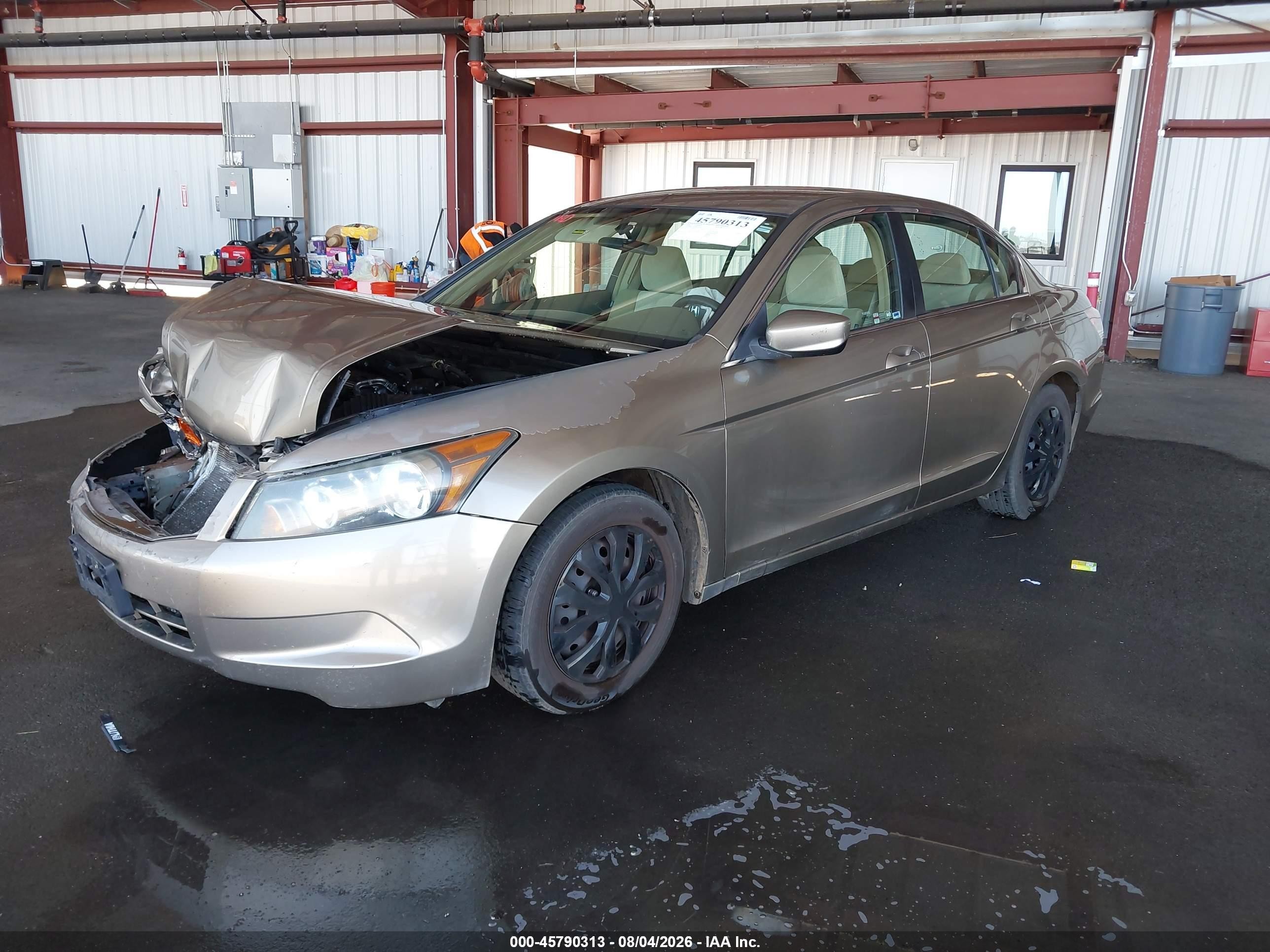 2008 Honda Accord 2.4 Lx Beige vin: JHMCP26348C072561