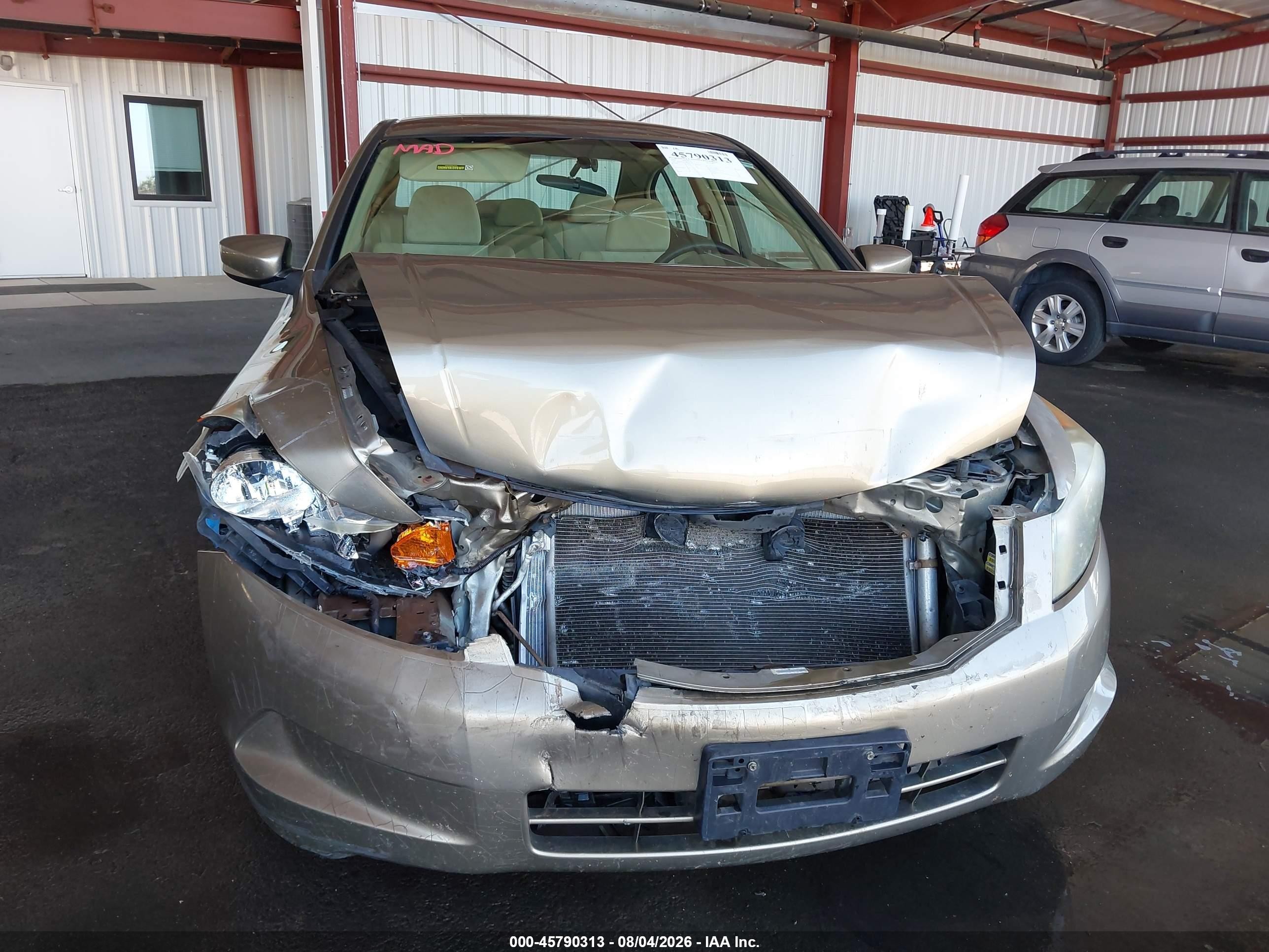 2008 Honda Accord 2.4 Lx Beige vin: JHMCP26348C072561