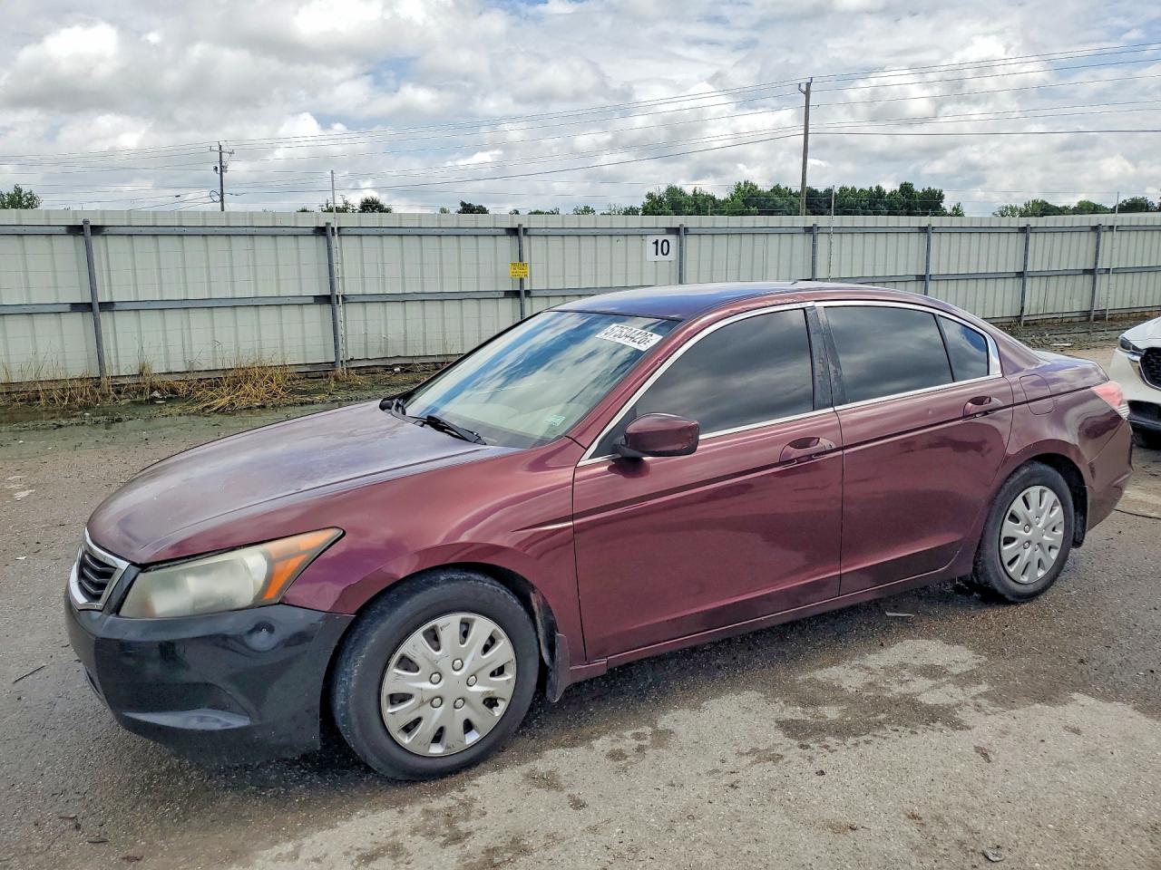 2008 Honda Accord Lx Burgundy vin: JHMCP26348C076593