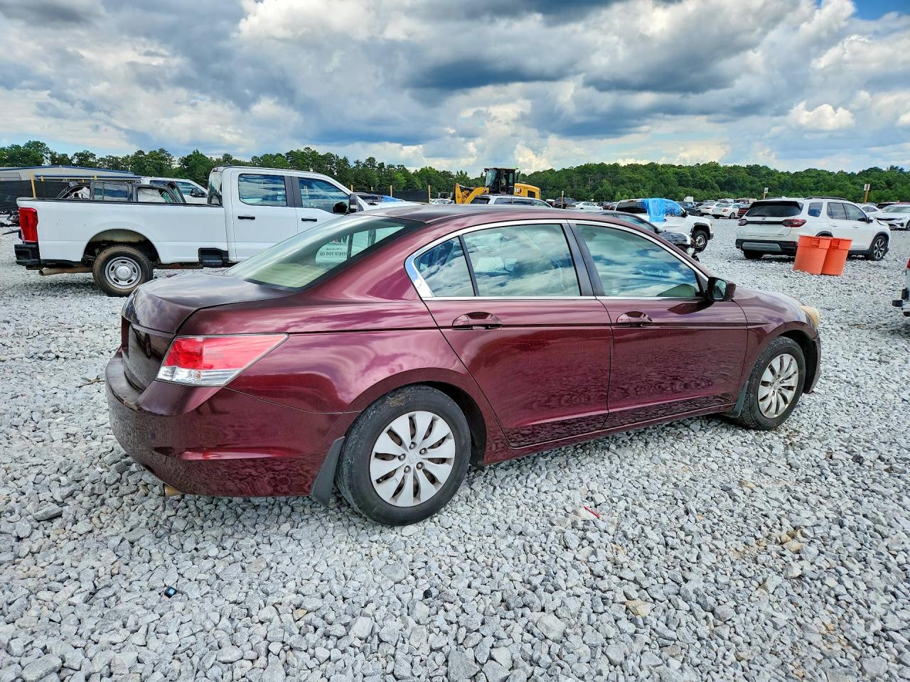 2009 Honda Accord Lx Burgundy vin: JHMCP26349C017612