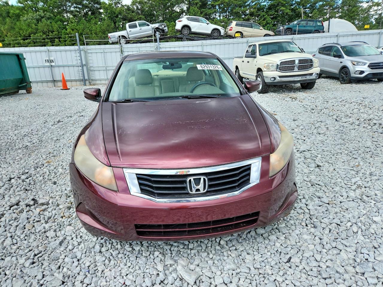 2009 Honda Accord Lx Burgundy vin: JHMCP26349C017612