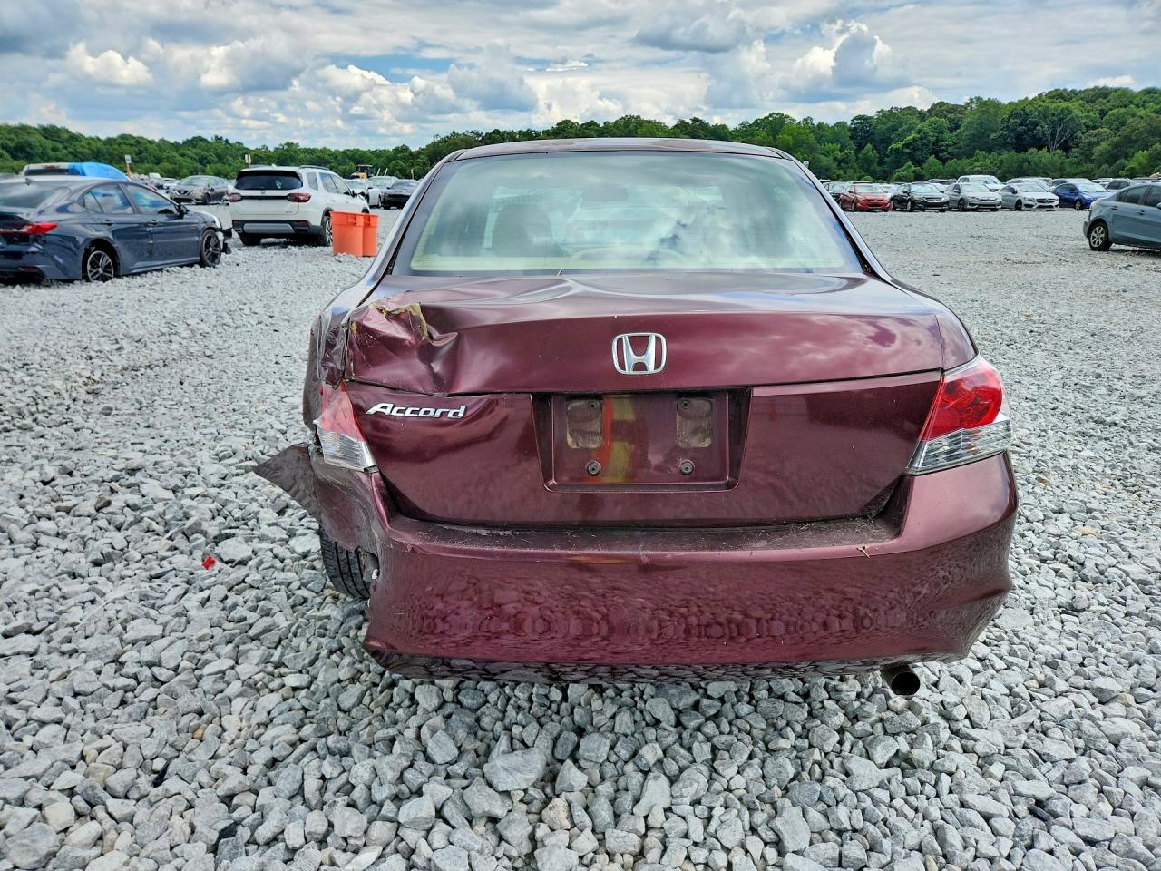 2009 Honda Accord Lx Burgundy vin: JHMCP26349C017612