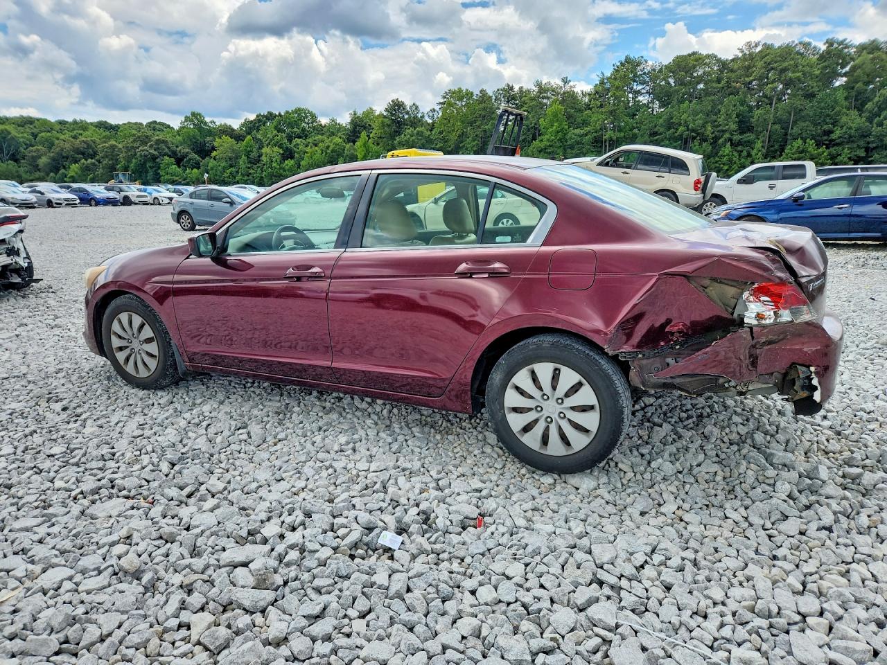 2009 Honda Accord Lx Burgundy vin: JHMCP26349C017612