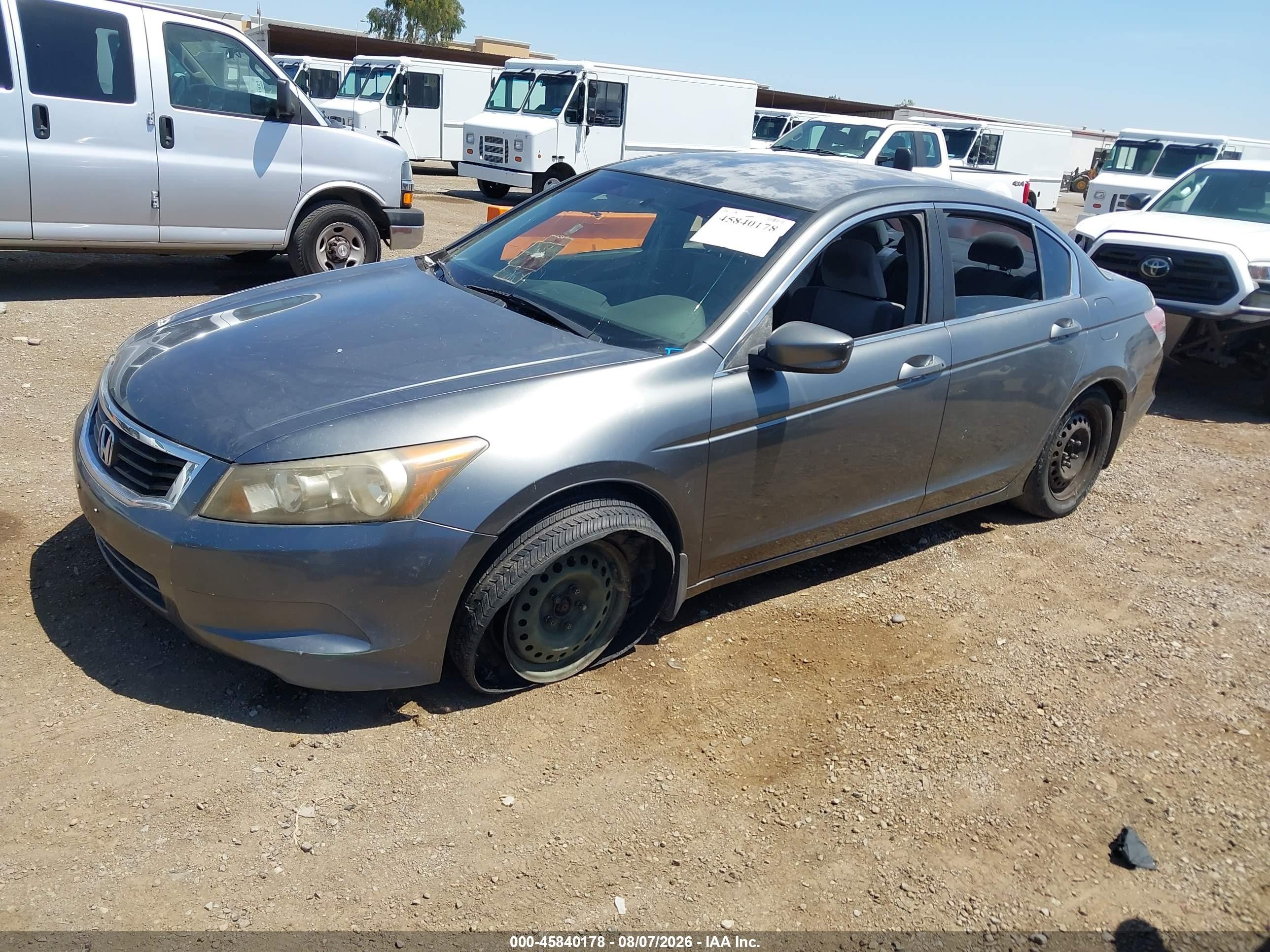2008 Honda Accord 2.4 Lx Gray vin: JHMCP26358C014328