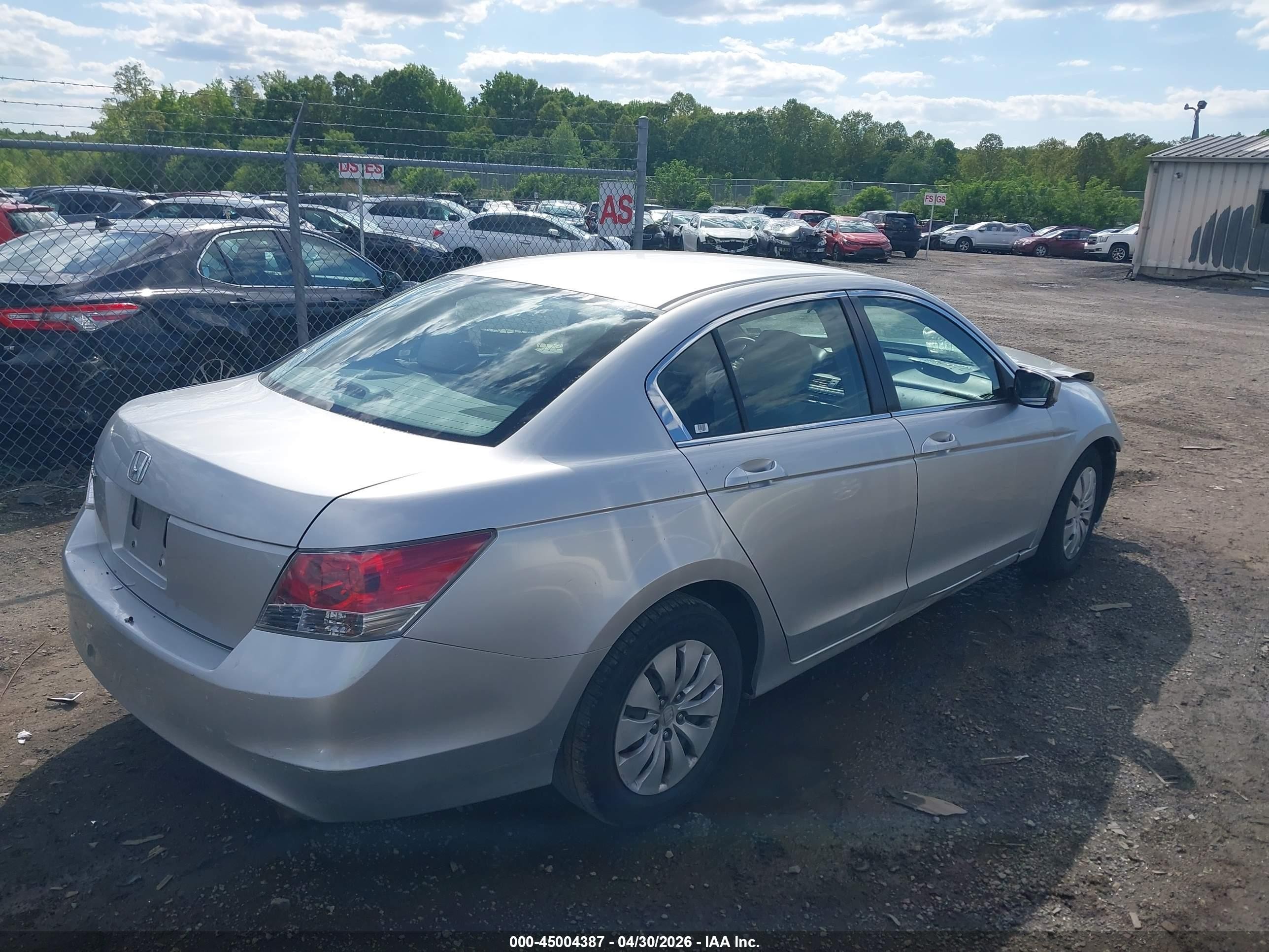 2008 Honda Accord 2.4 Lx Silver vin: JHMCP26358C025443