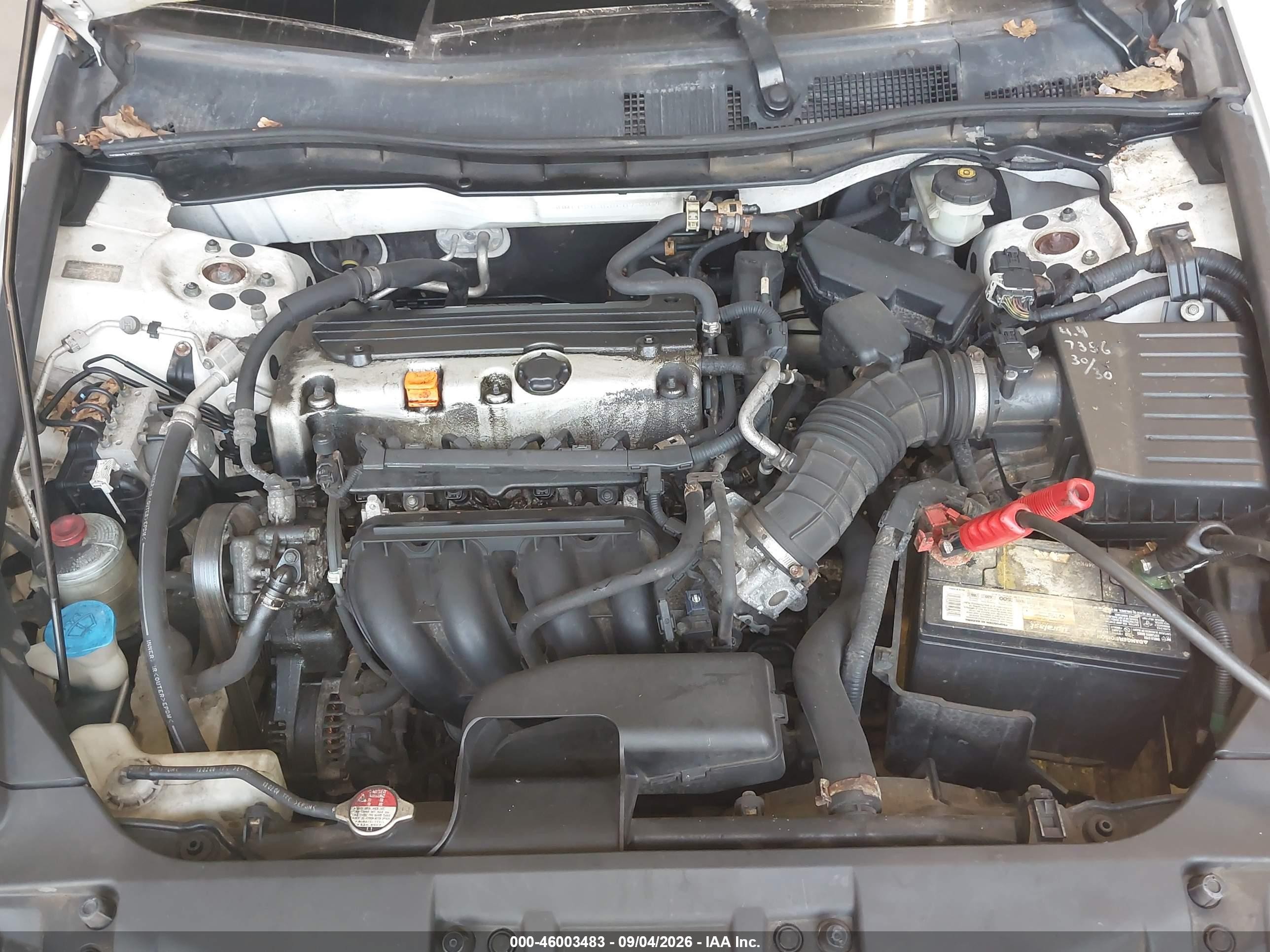 2008 Honda Accord 2.4 Lx White vin: JHMCP26358C073864