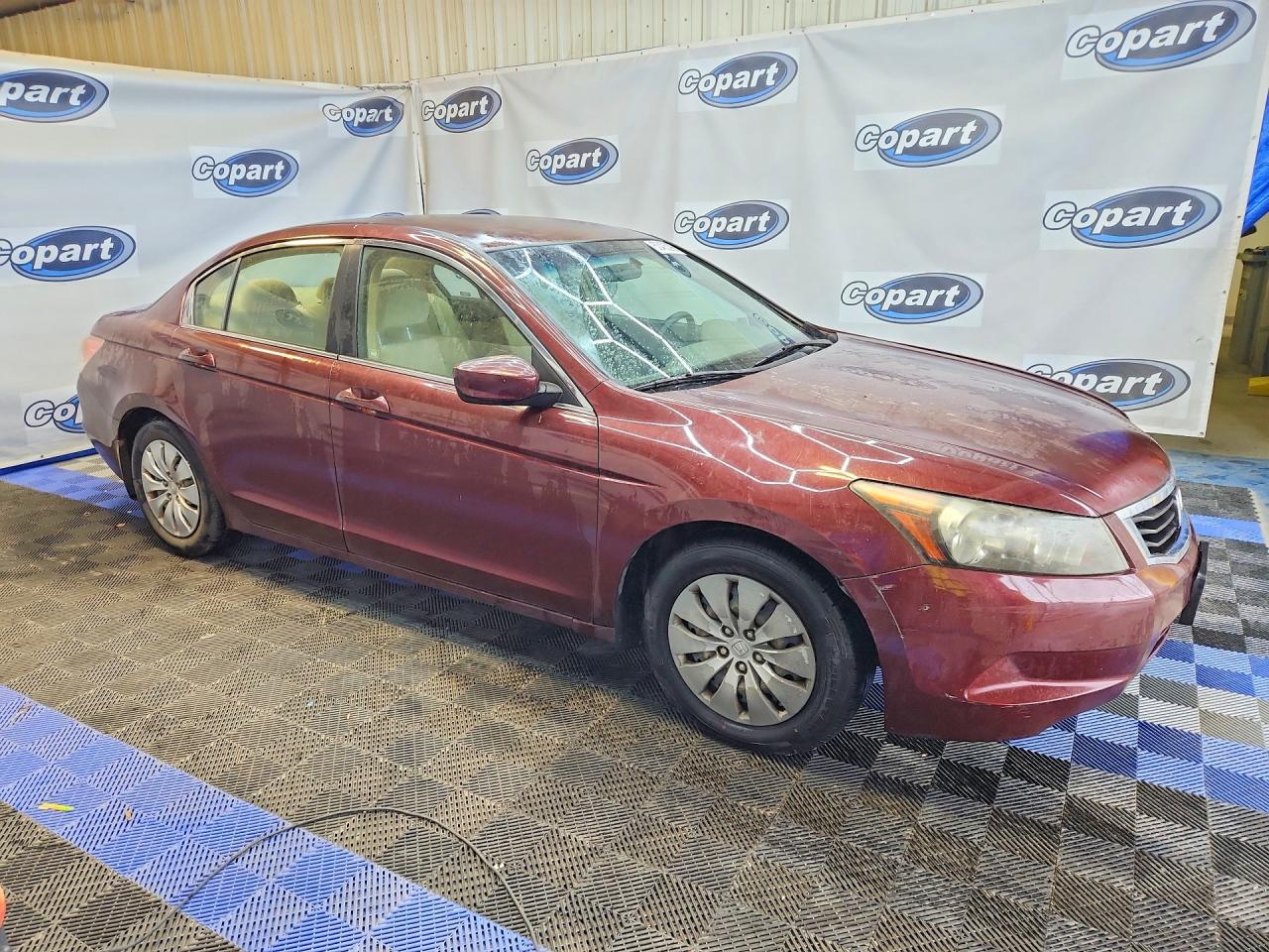 2008 Honda Accord Lx Burgundy vin: JHMCP26358C074710