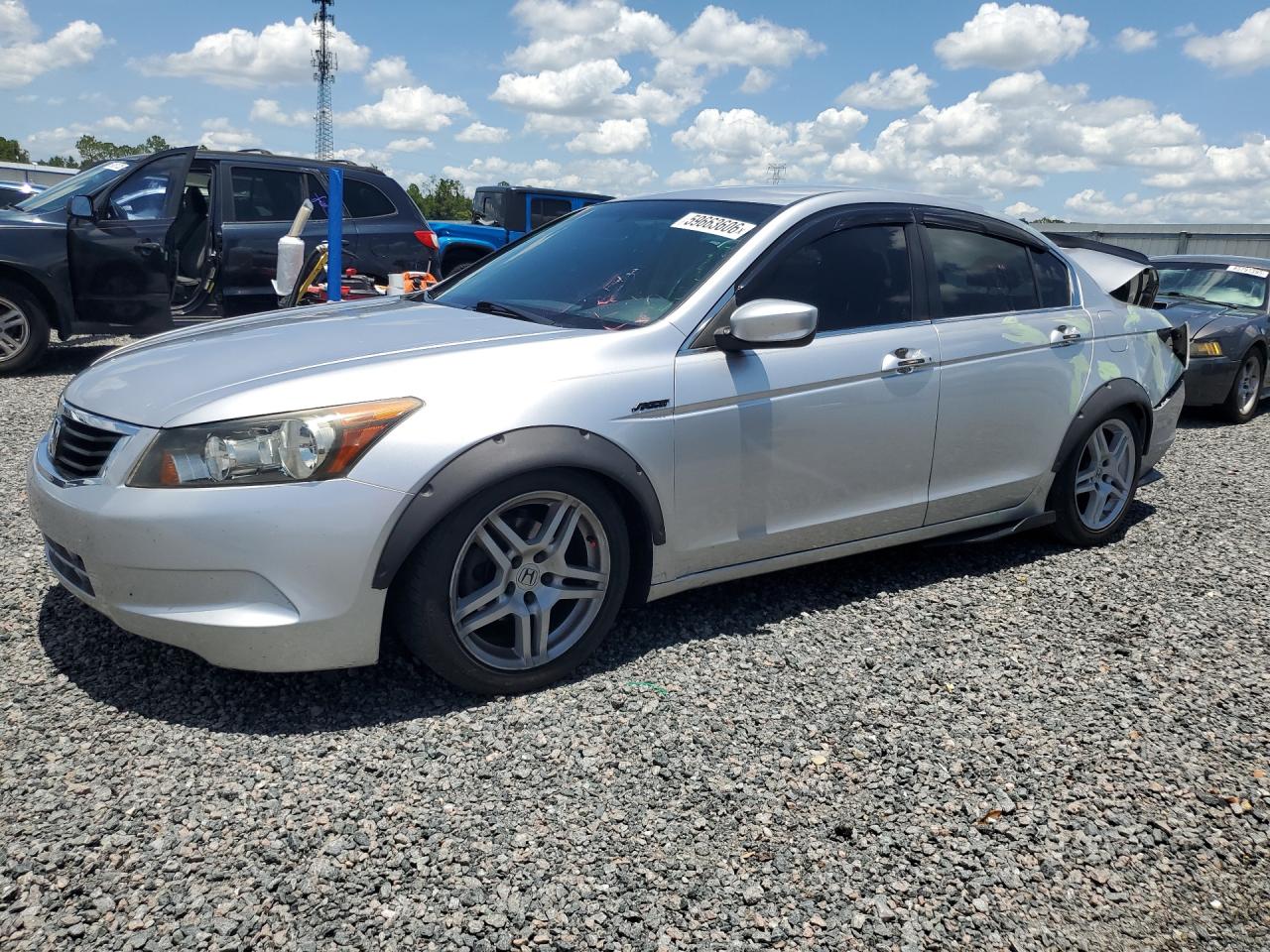 2008 Honda Accord Lx Silver vin: JHMCP26358C076134