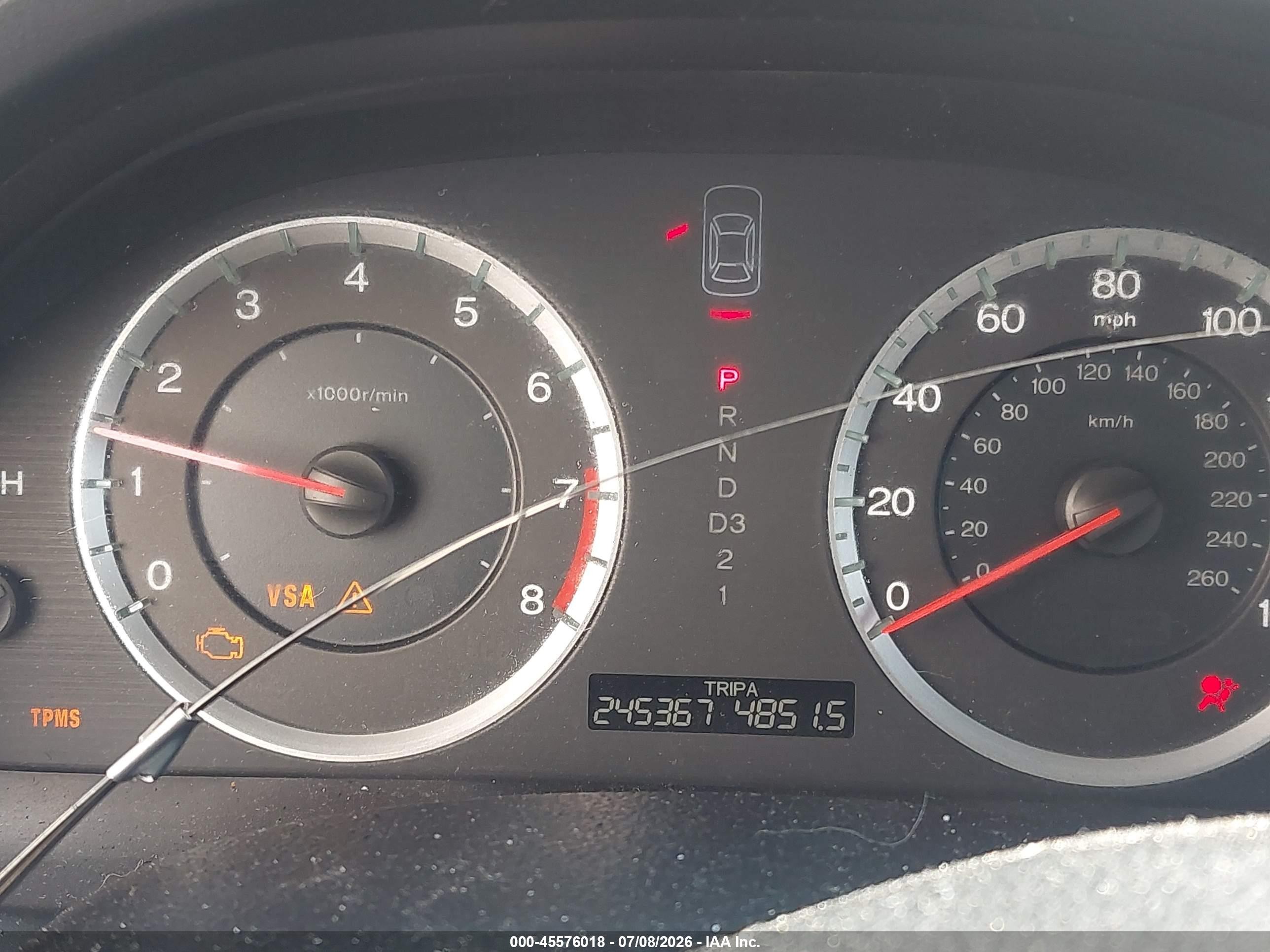 2008 Honda Accord 2.4 Lx Gray vin: JHMCP26358C078997