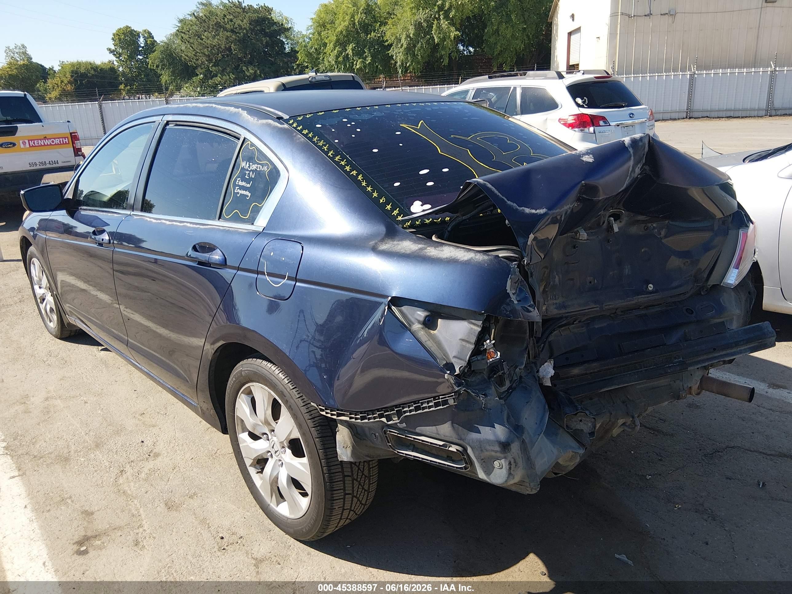 2009 Honda Accord 2.4 Lx Blue vin: JHMCP26359C005856