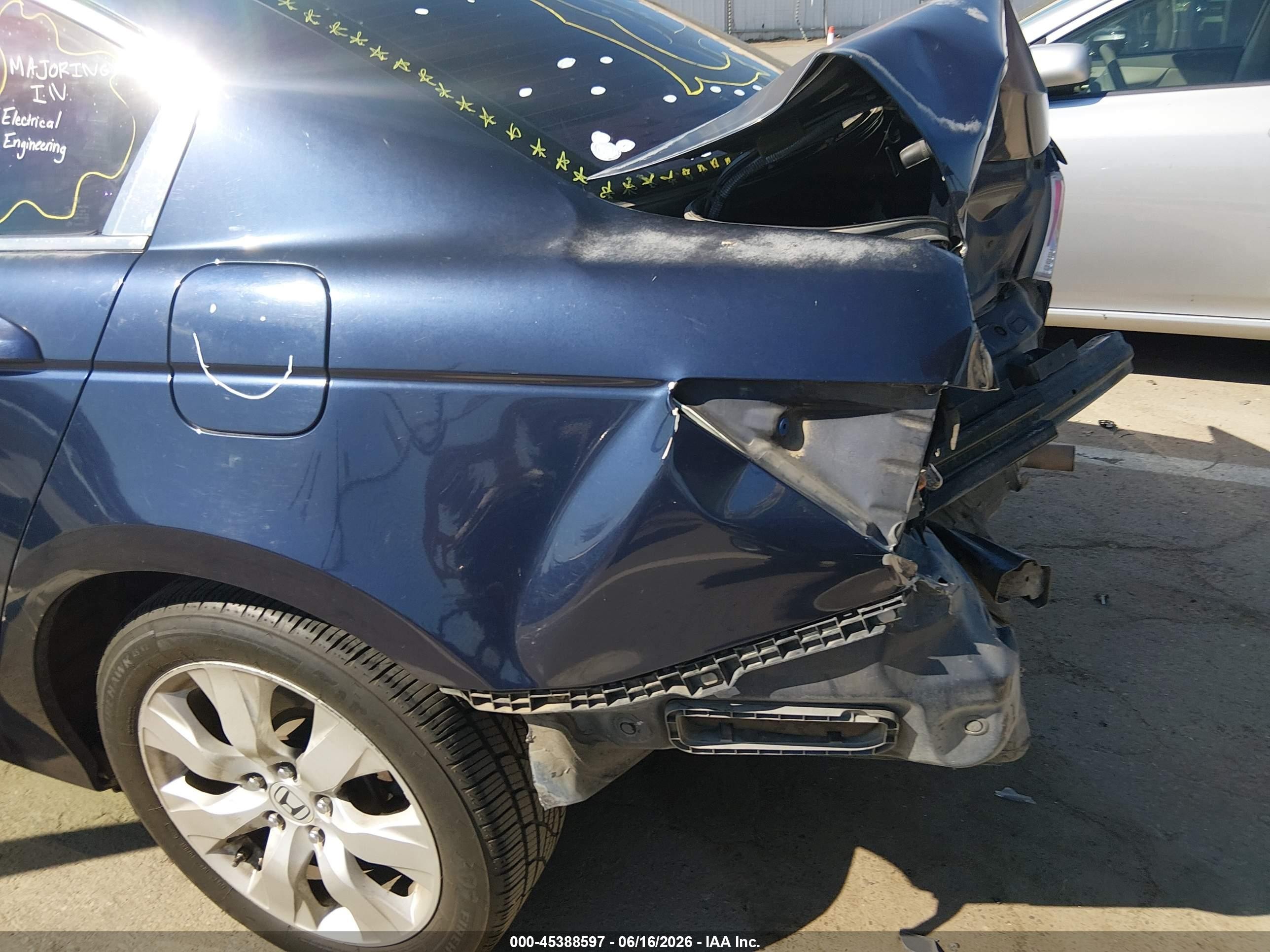 2009 Honda Accord 2.4 Lx Blue vin: JHMCP26359C005856