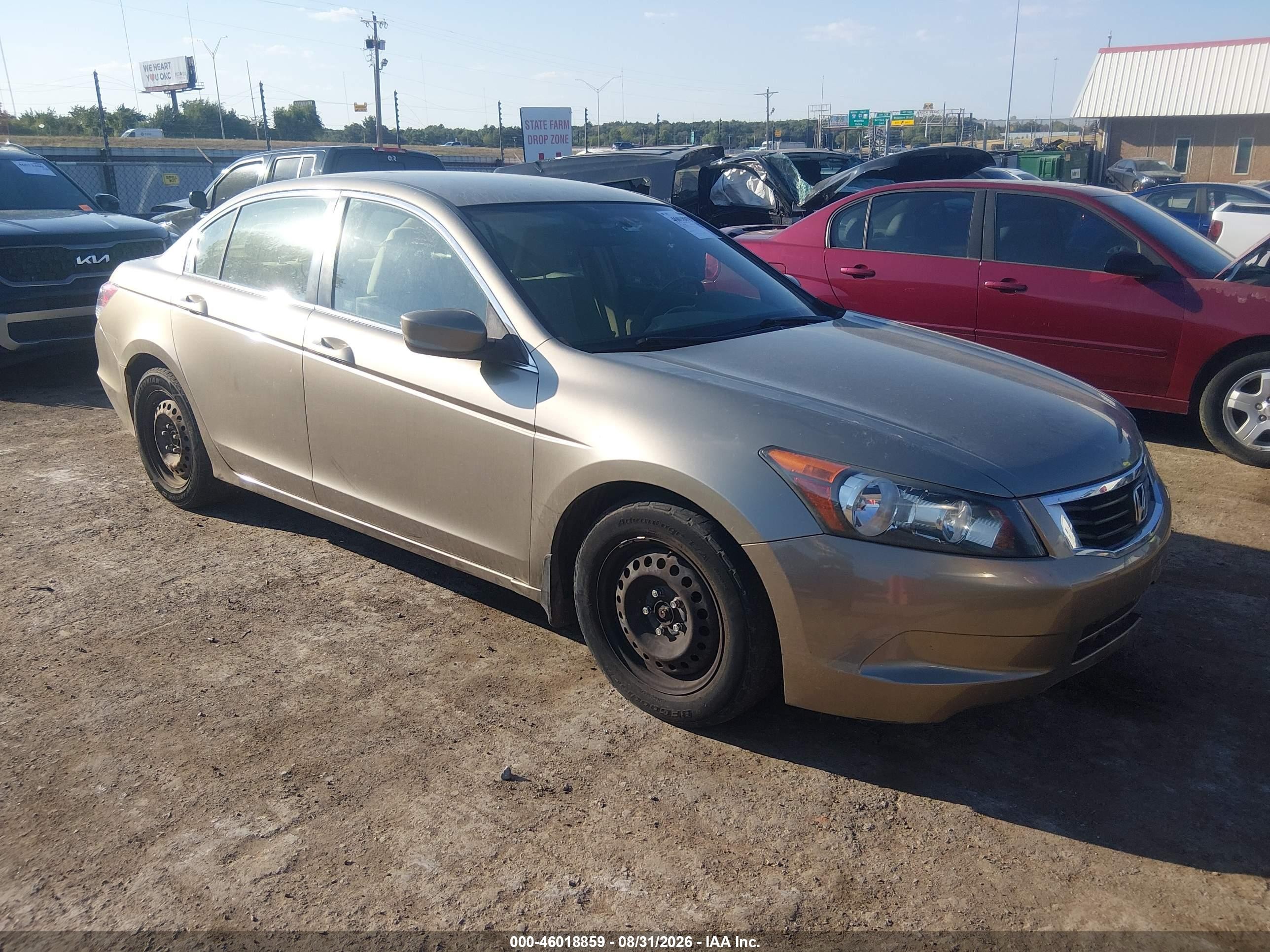 2008 Honda Accord 2.4 Lx Beige vin: JHMCP26368C020929