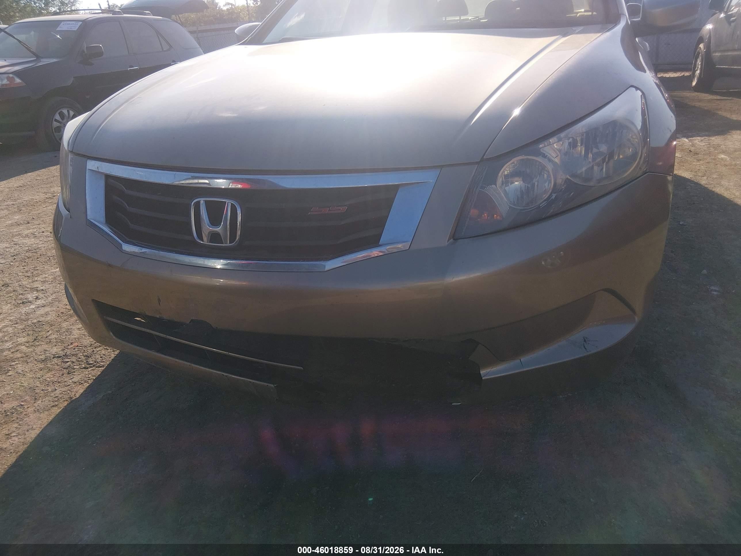 2008 Honda Accord 2.4 Lx Beige vin: JHMCP26368C020929