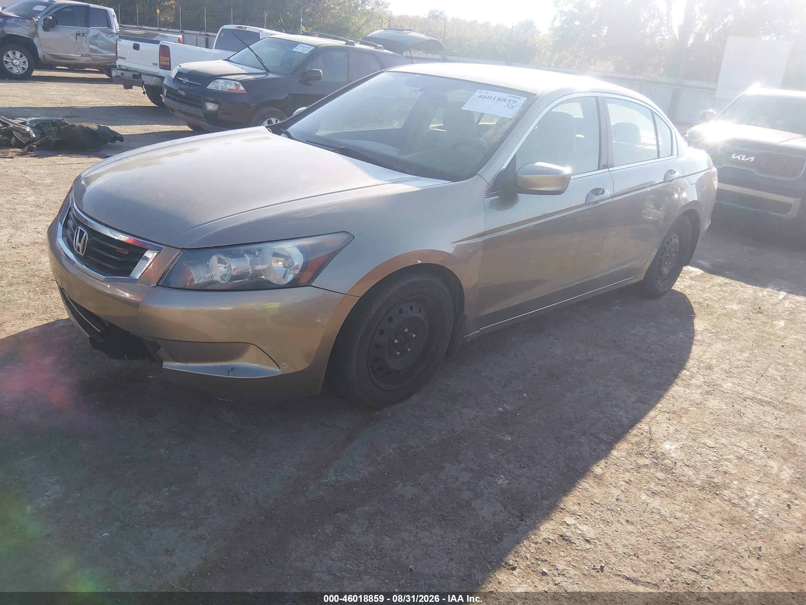 2008 Honda Accord 2.4 Lx Beige vin: JHMCP26368C020929