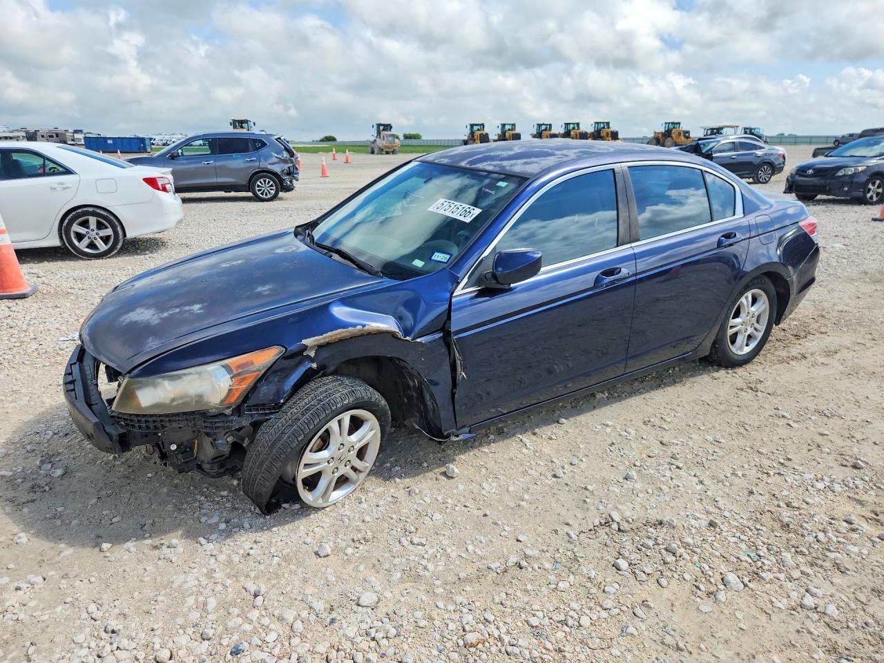 2008 Honda Accord Lx Blue vin: JHMCP26368C049895