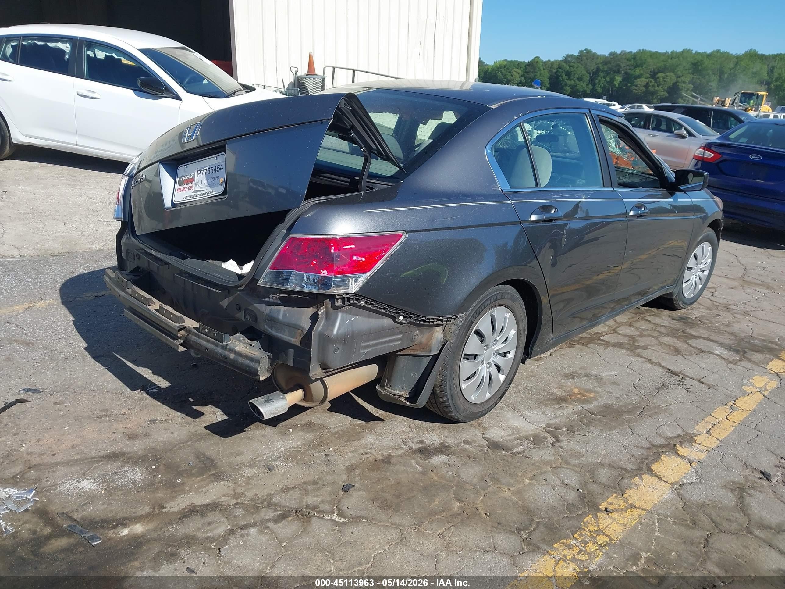 2008 Honda Accord 2.4 Lx Gray vin: JHMCP26368C074862