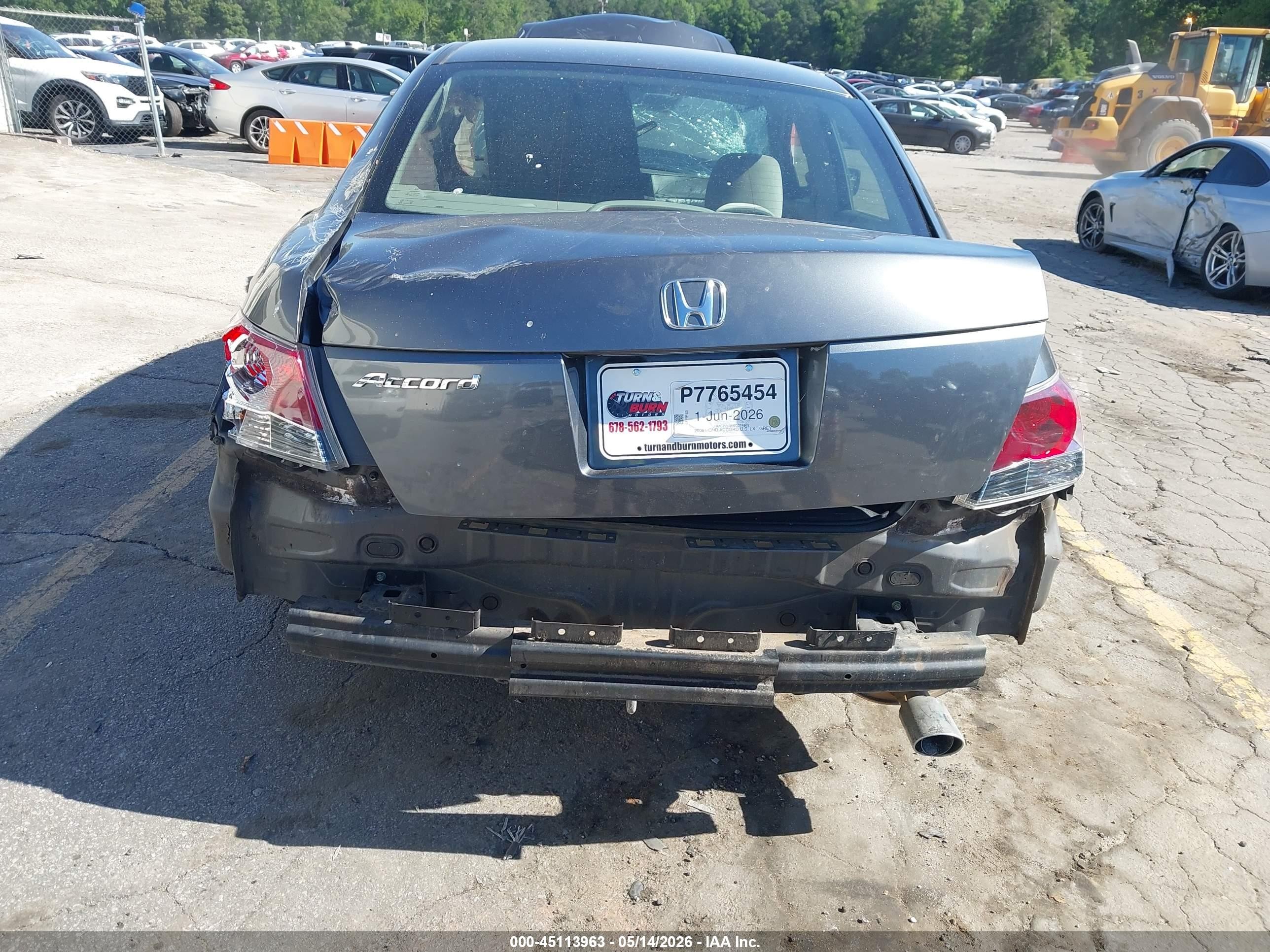 2008 Honda Accord 2.4 Lx Gray vin: JHMCP26368C074862