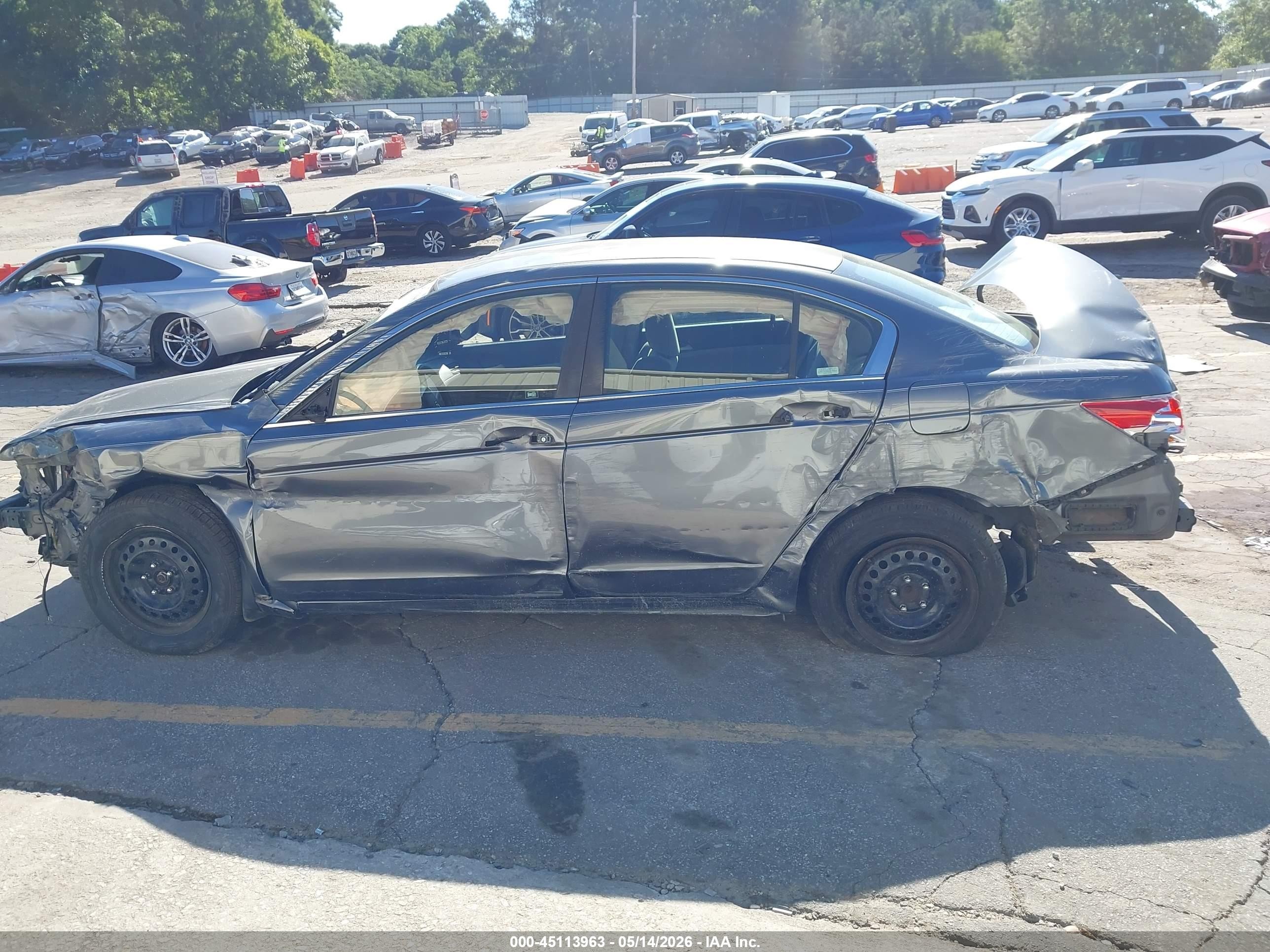 2008 Honda Accord 2.4 Lx Gray vin: JHMCP26368C074862