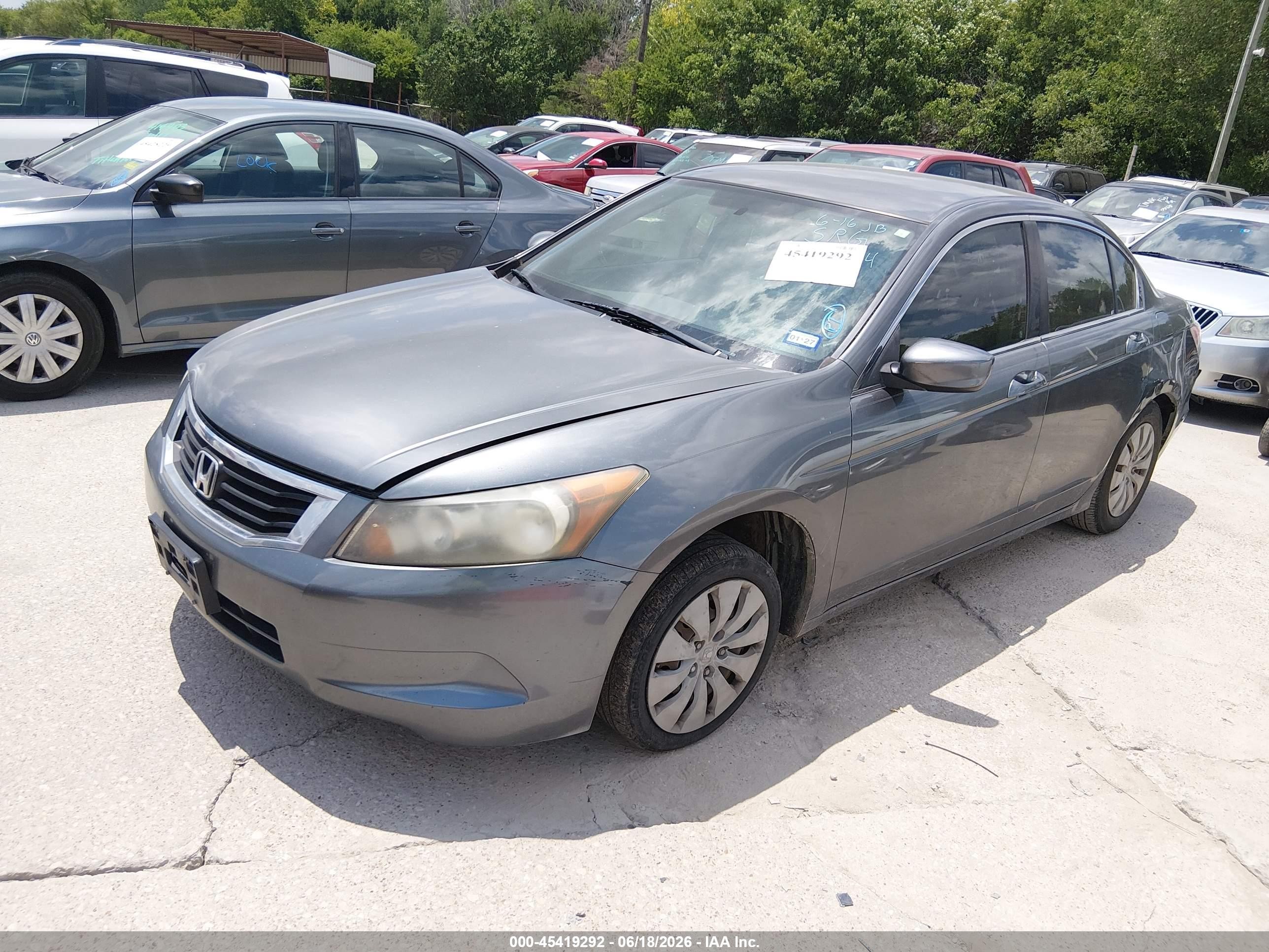 2008 Honda Accord 2.4 Lx Gray vin: JHMCP26368C076224