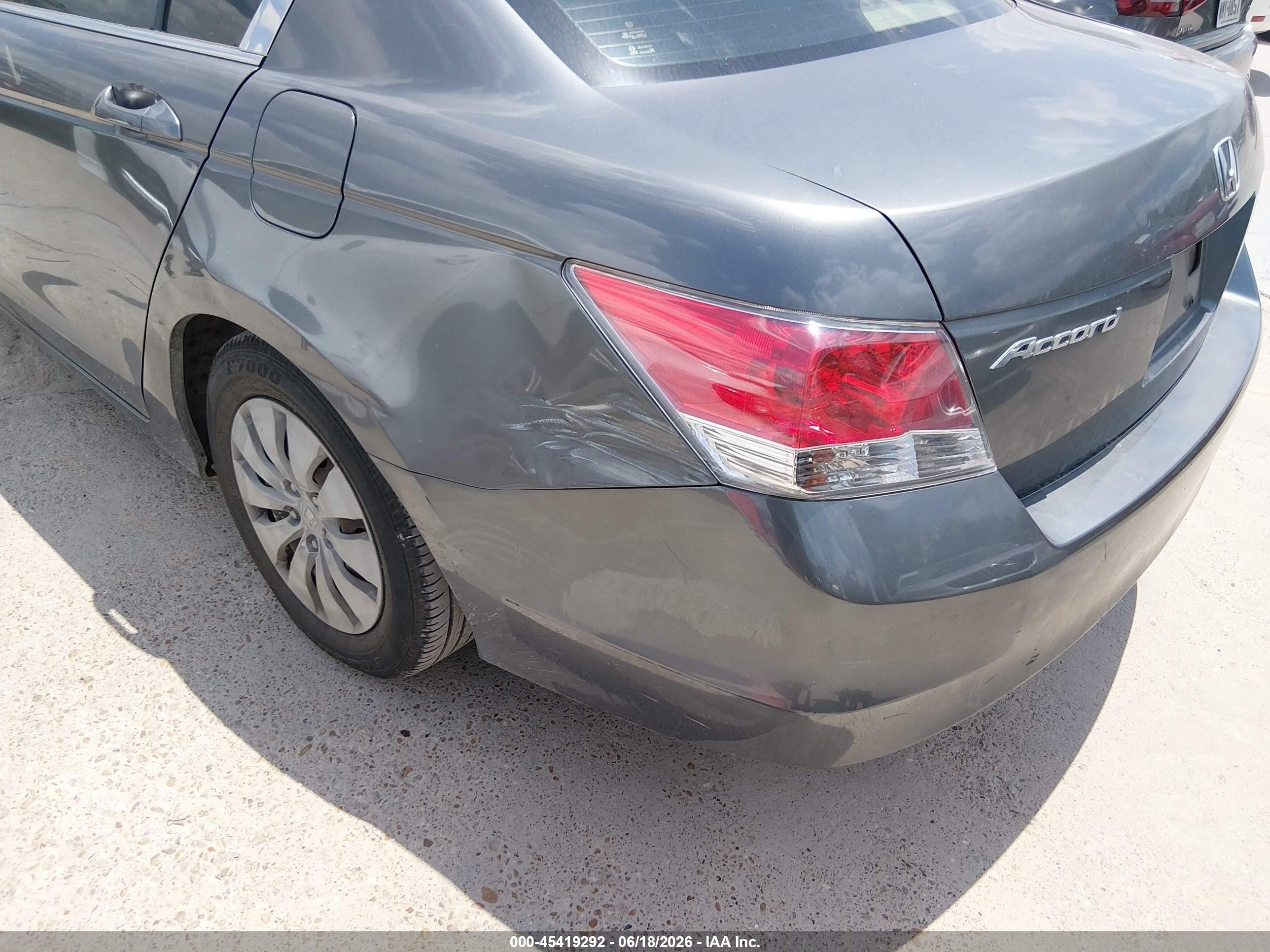 2008 Honda Accord 2.4 Lx Gray vin: JHMCP26368C076224