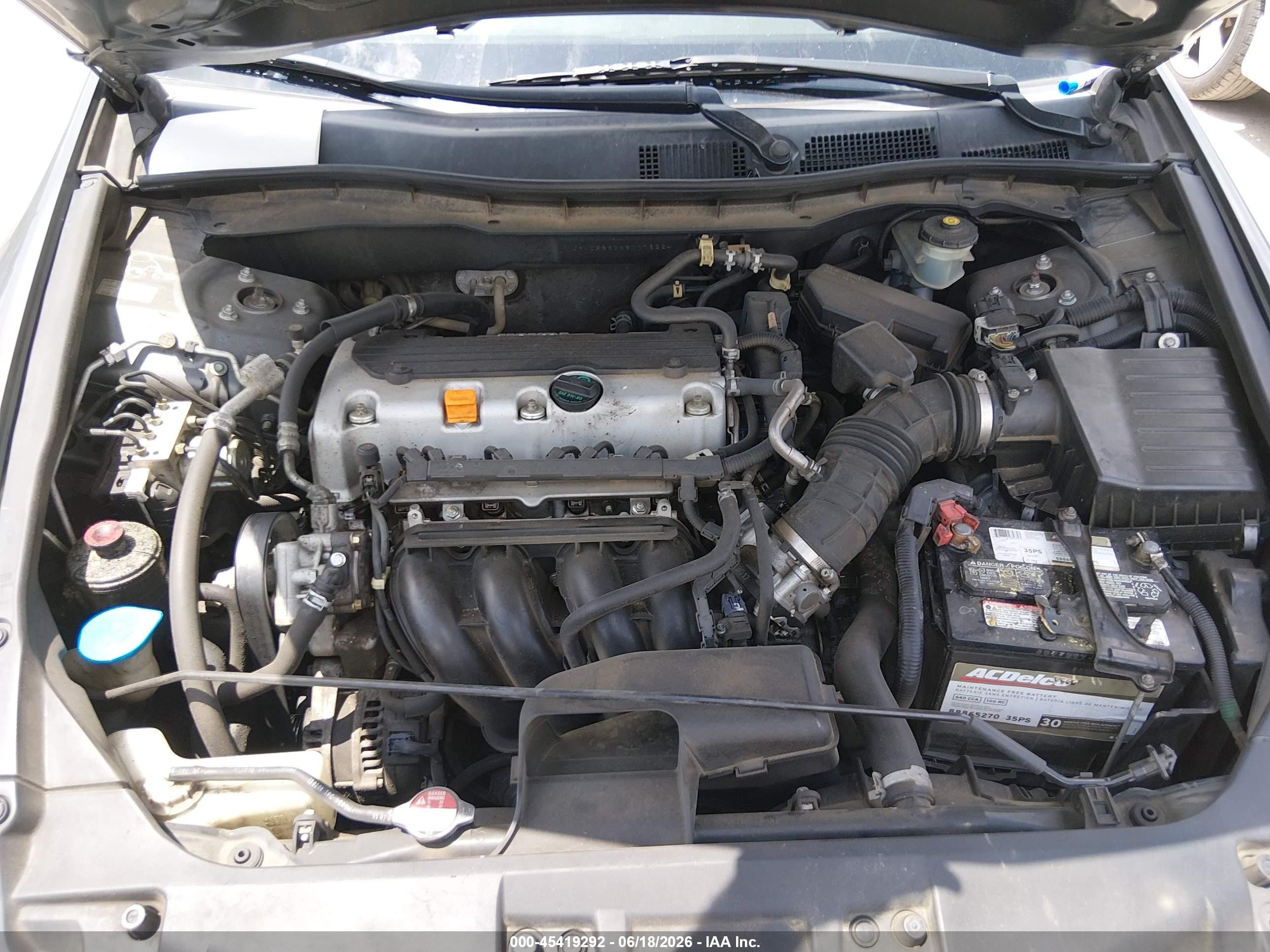 2008 Honda Accord 2.4 Lx Gray vin: JHMCP26368C076224