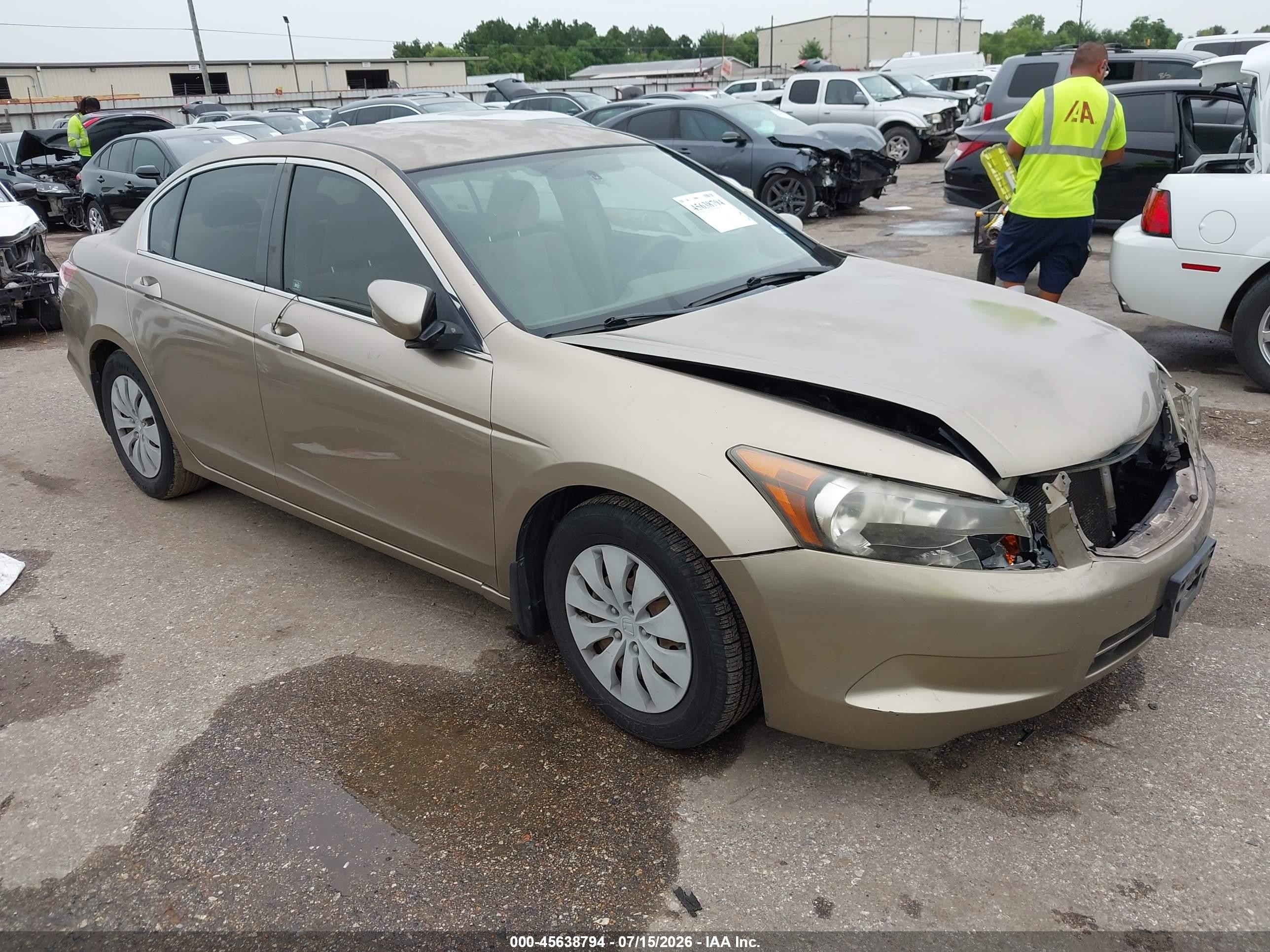 2009 Honda Accord 2.4 Lx Tan vin: JHMCP26369C012475