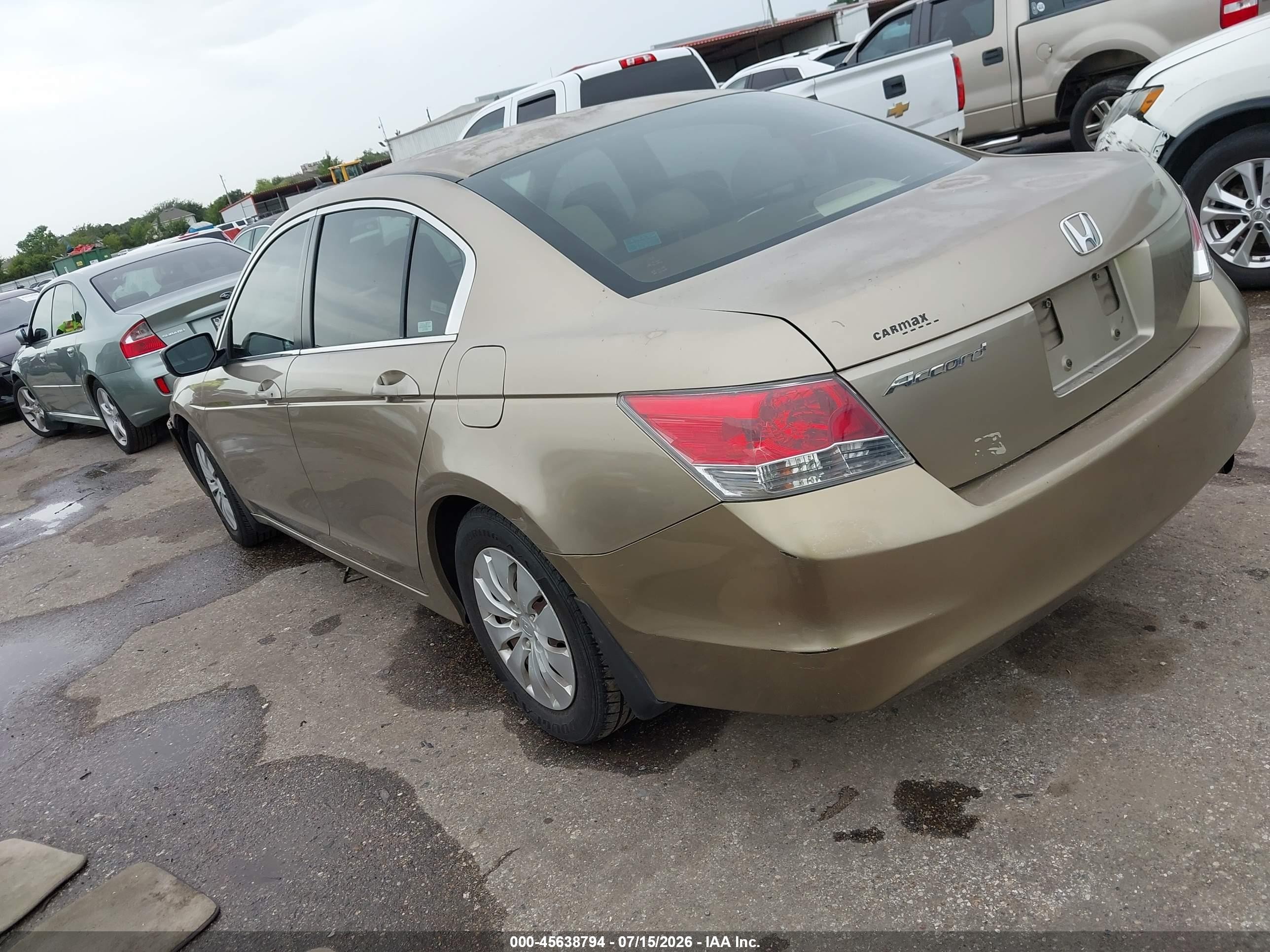2009 Honda Accord 2.4 Lx Tan vin: JHMCP26369C012475