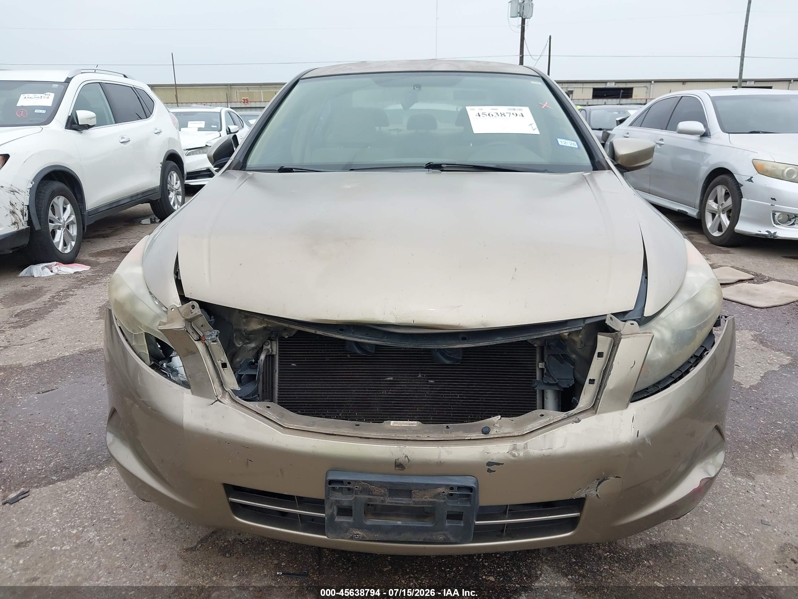 2009 Honda Accord 2.4 Lx Tan vin: JHMCP26369C012475